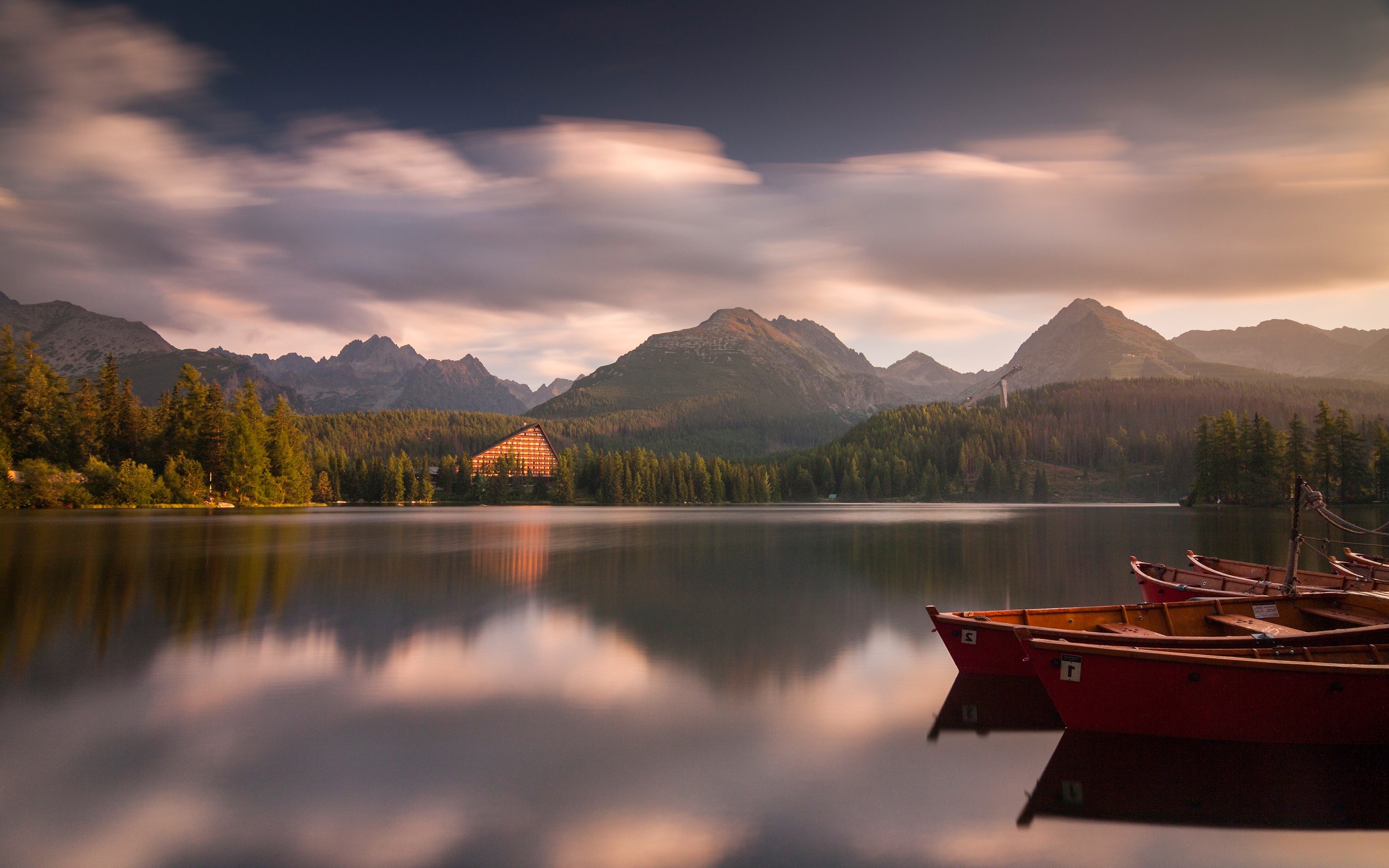 A Calm Lake At Sunset Wallpapers