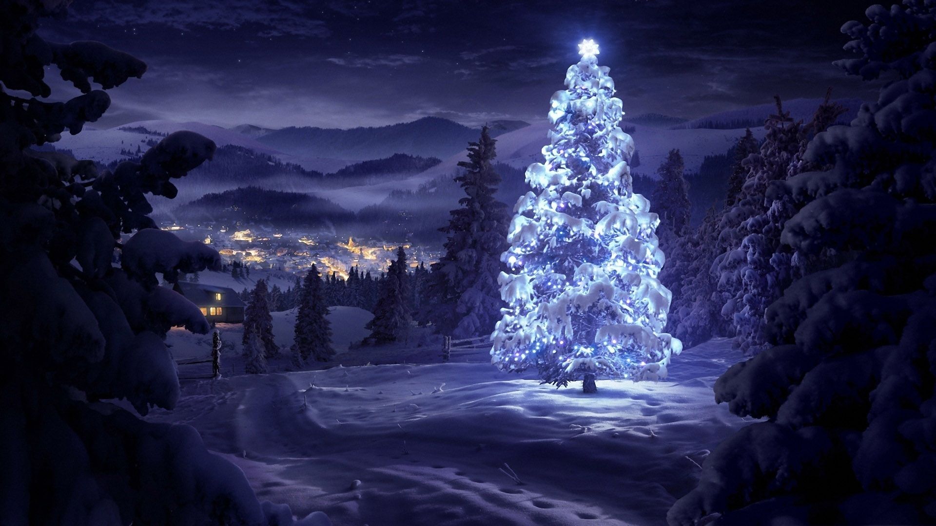 A Dreamy Christmas Night Wallpapers