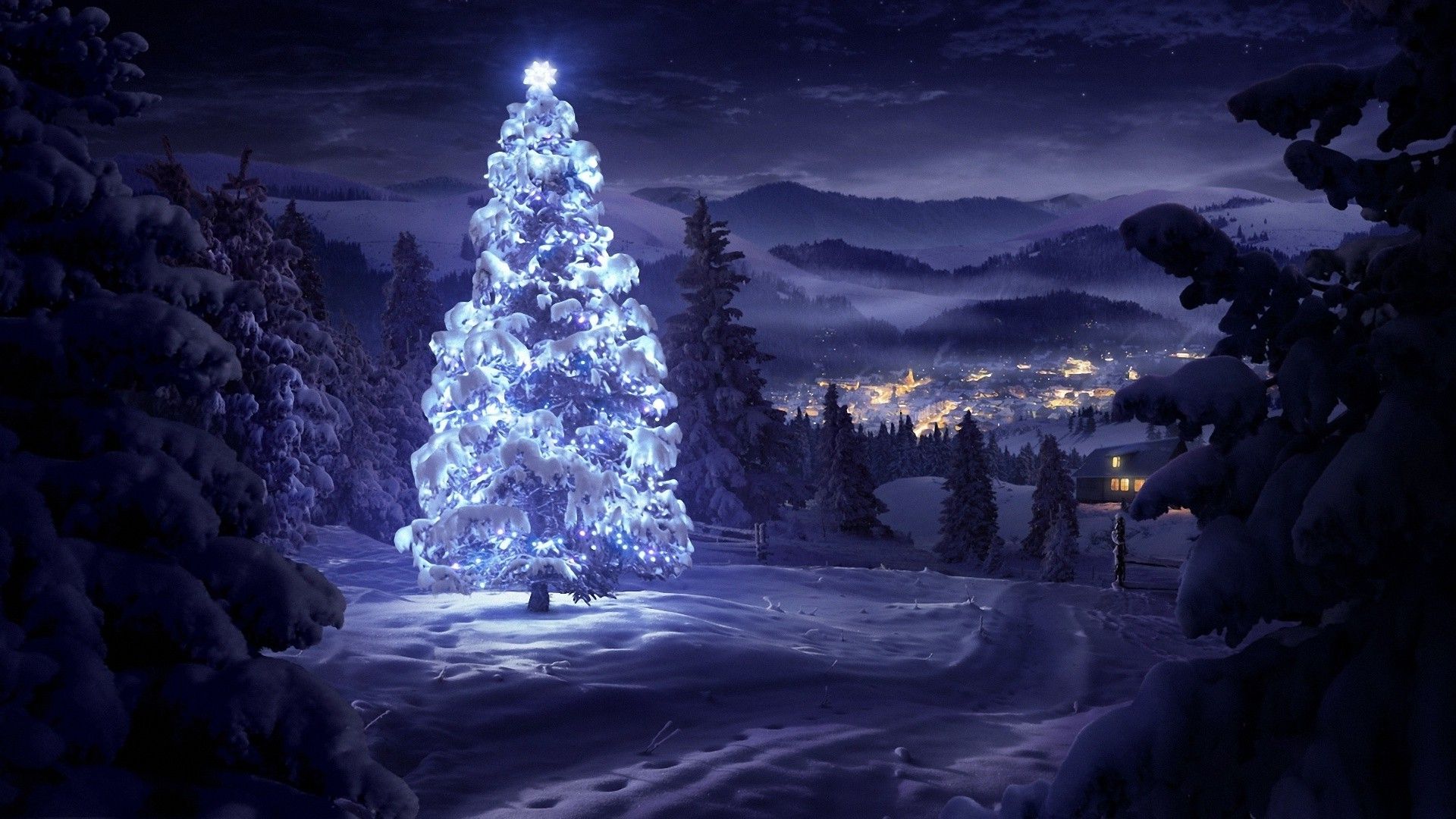 A Dreamy Christmas Night Wallpapers