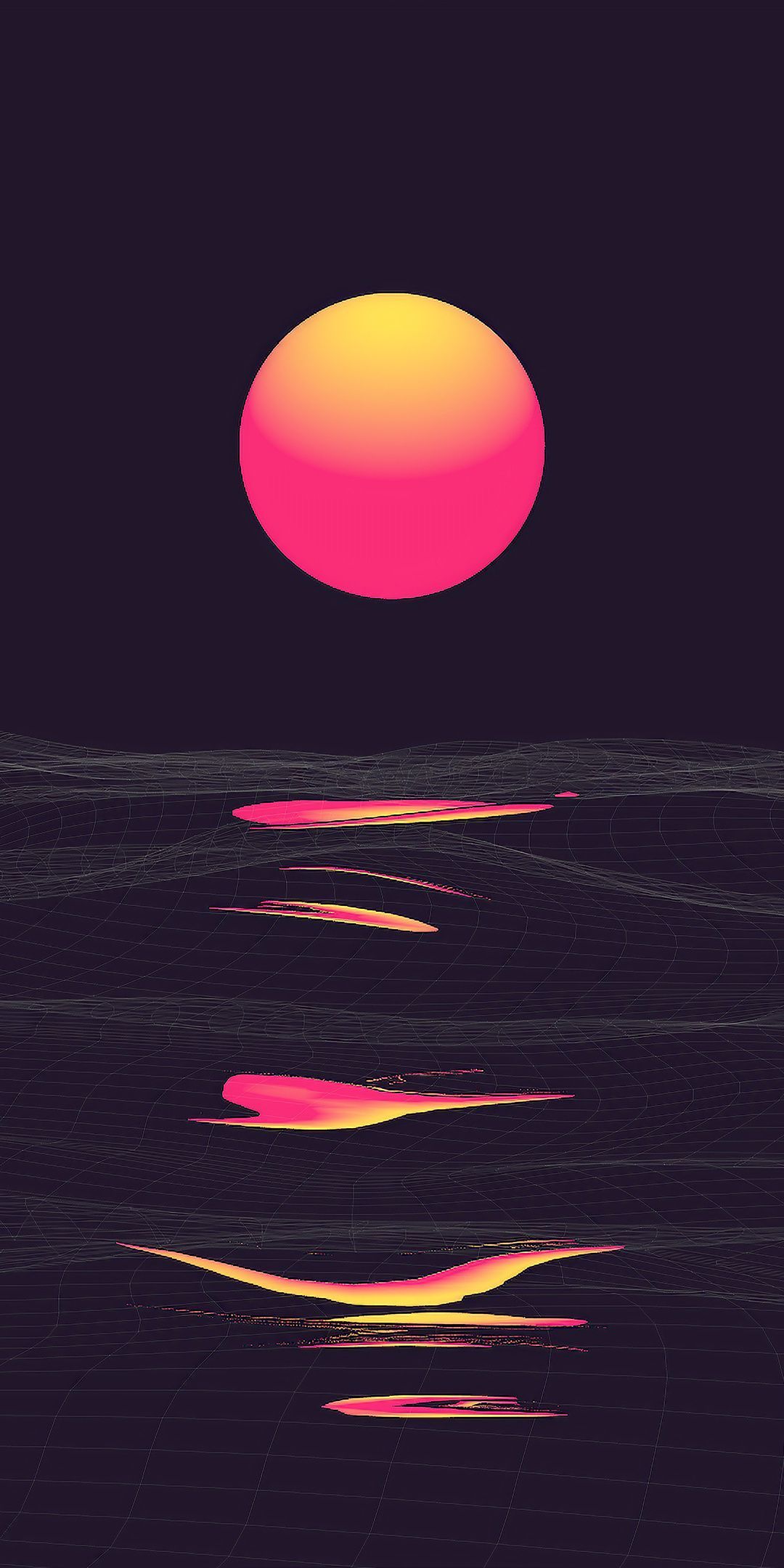 A Glitchy Retro Wave Sunrise Wallpapers