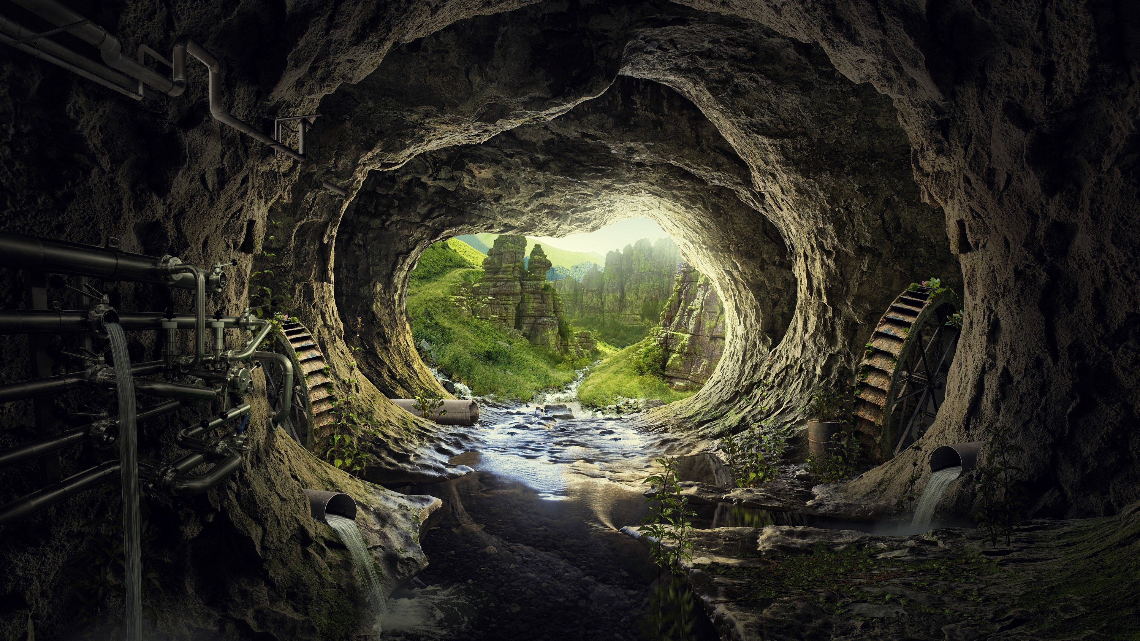 A Tunnel 8K Secret Passage Wallpapers