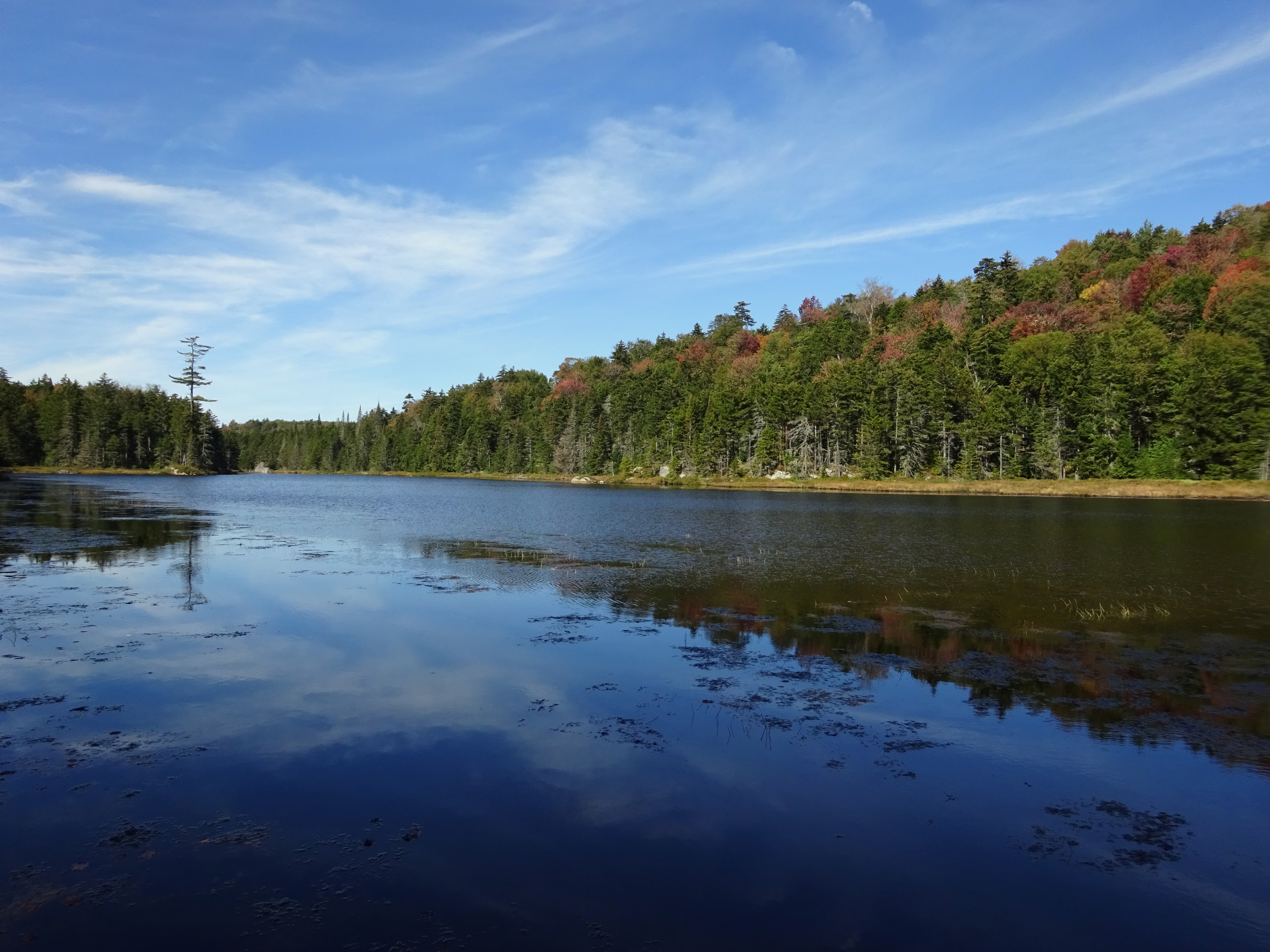 Adirondack Mountains River Clouds Trees Wallpapers