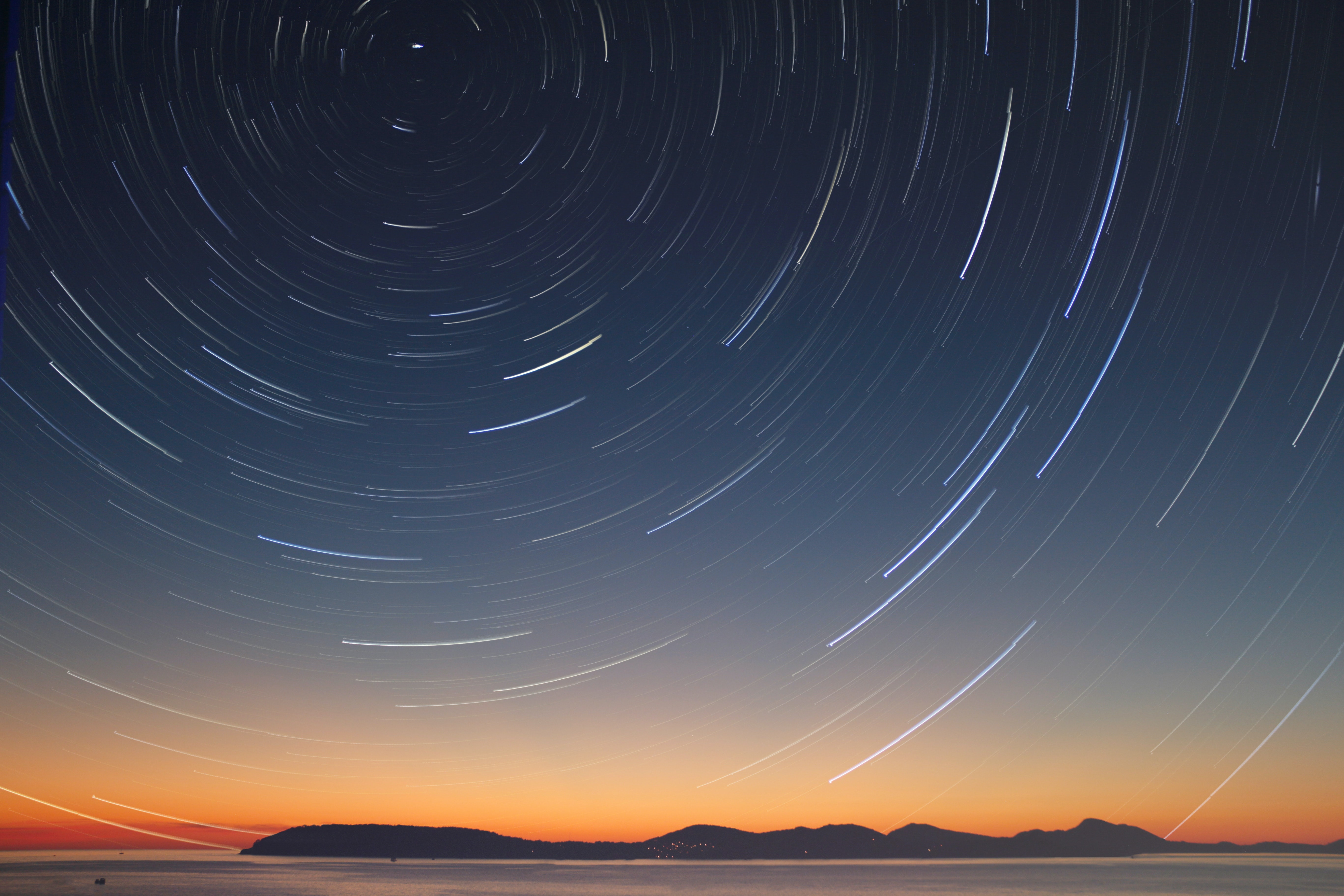 Alone Staring At Star Trail Wallpapers