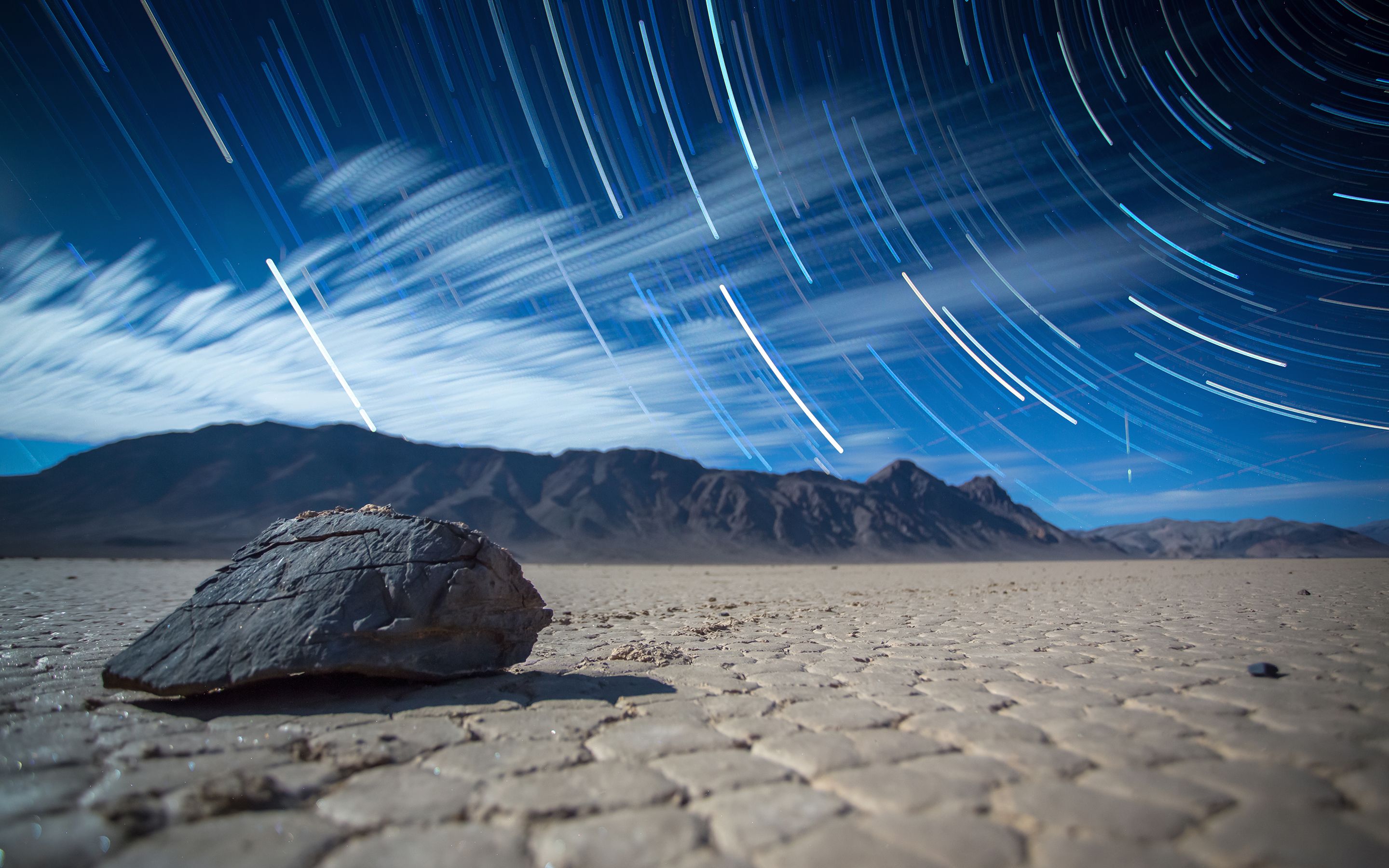 Alone Staring At Star Trail Wallpapers