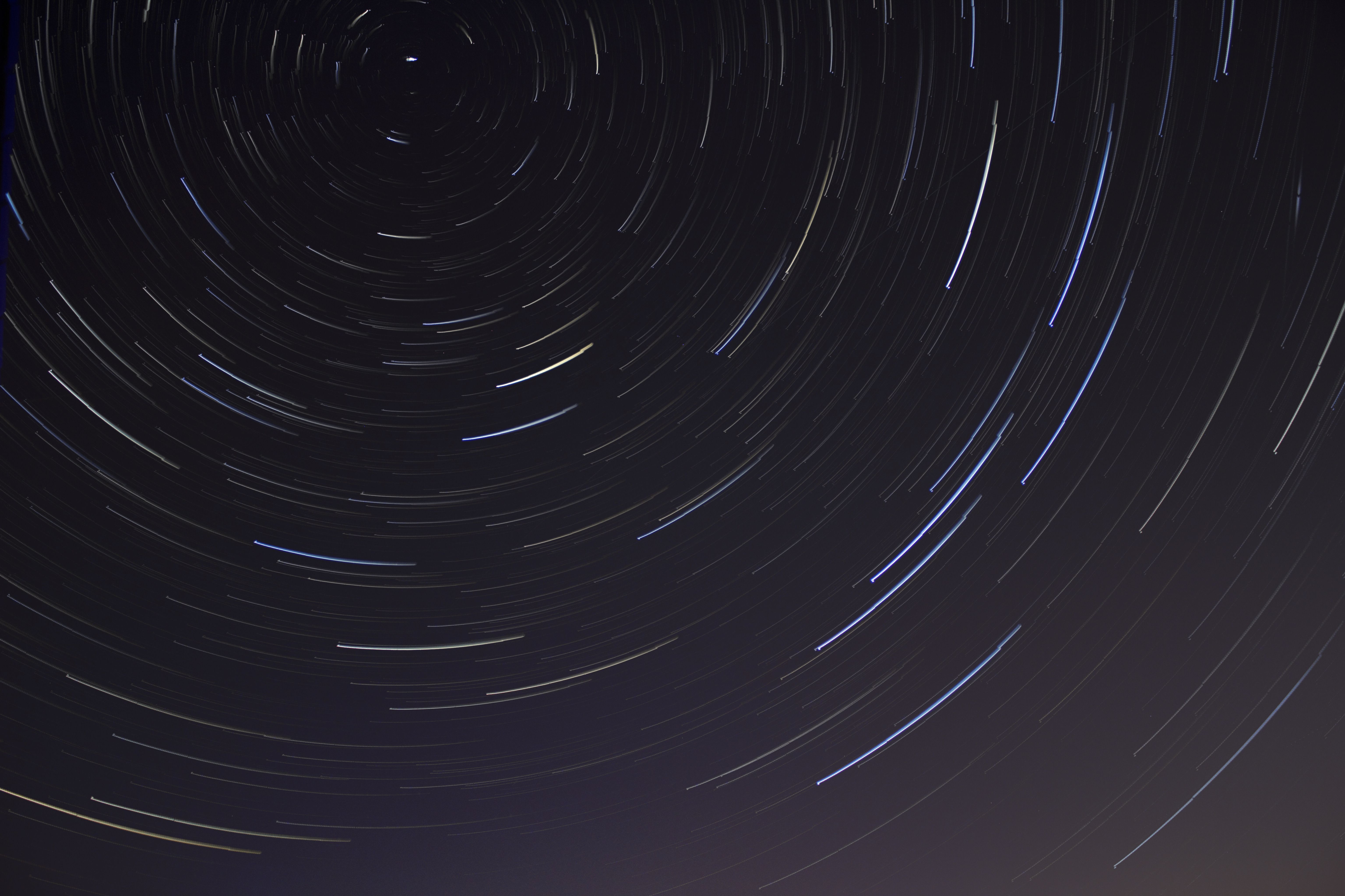 Alone Staring At Star Trail Wallpapers