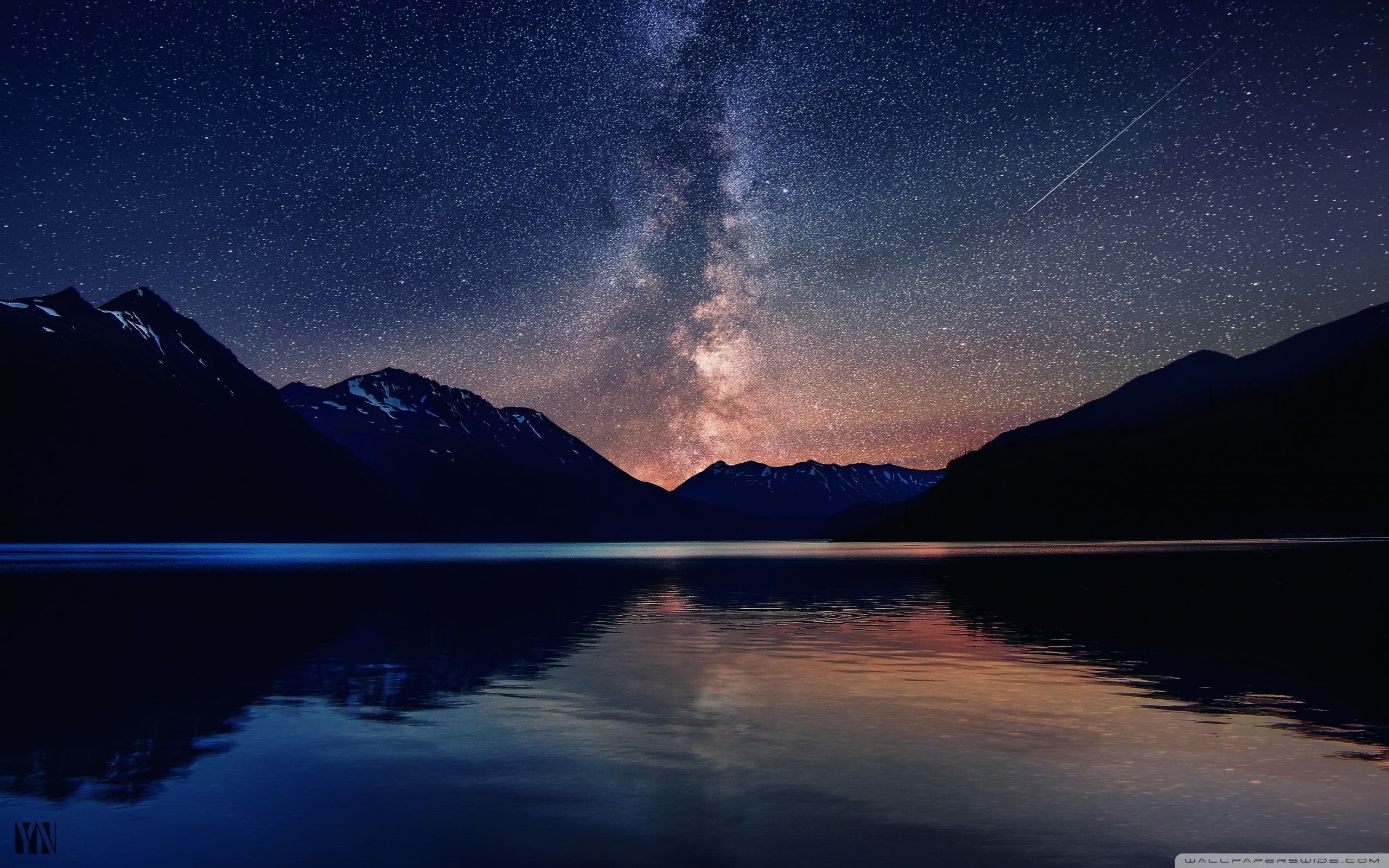 Amazing Milky Way At Lakside Wallpapers