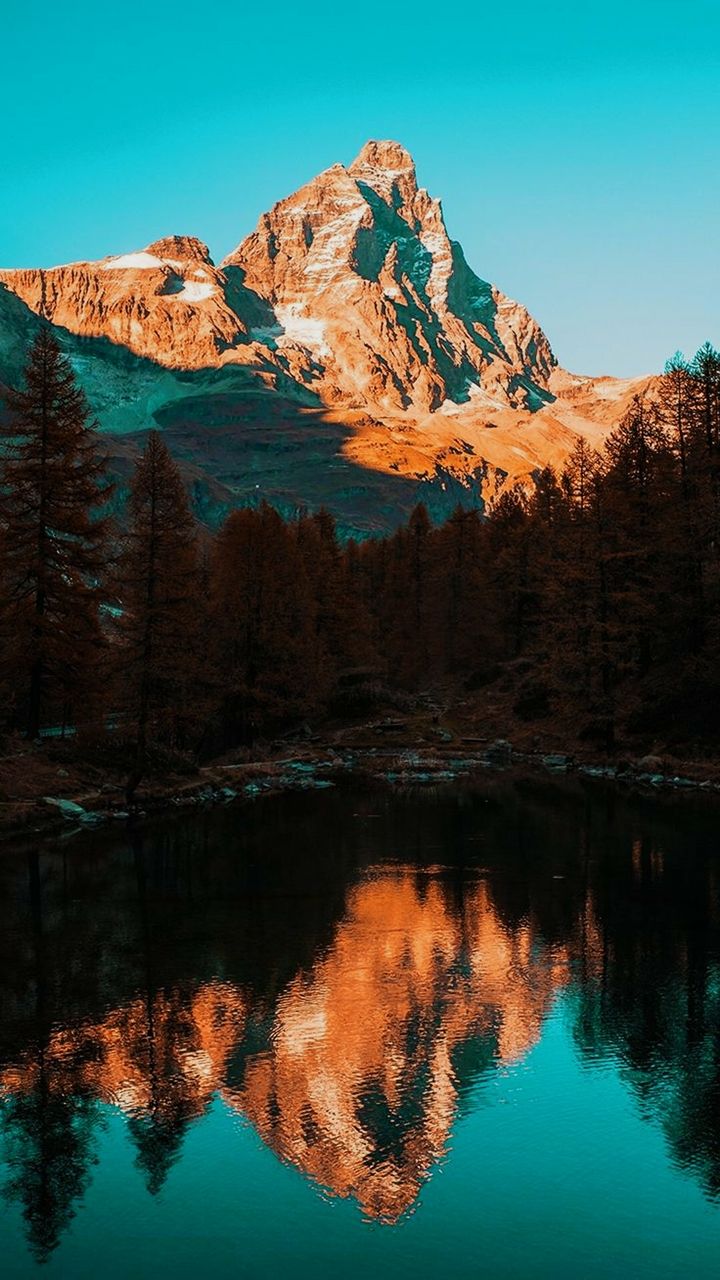 Apple Ios 10 Mountain River Wallpapers