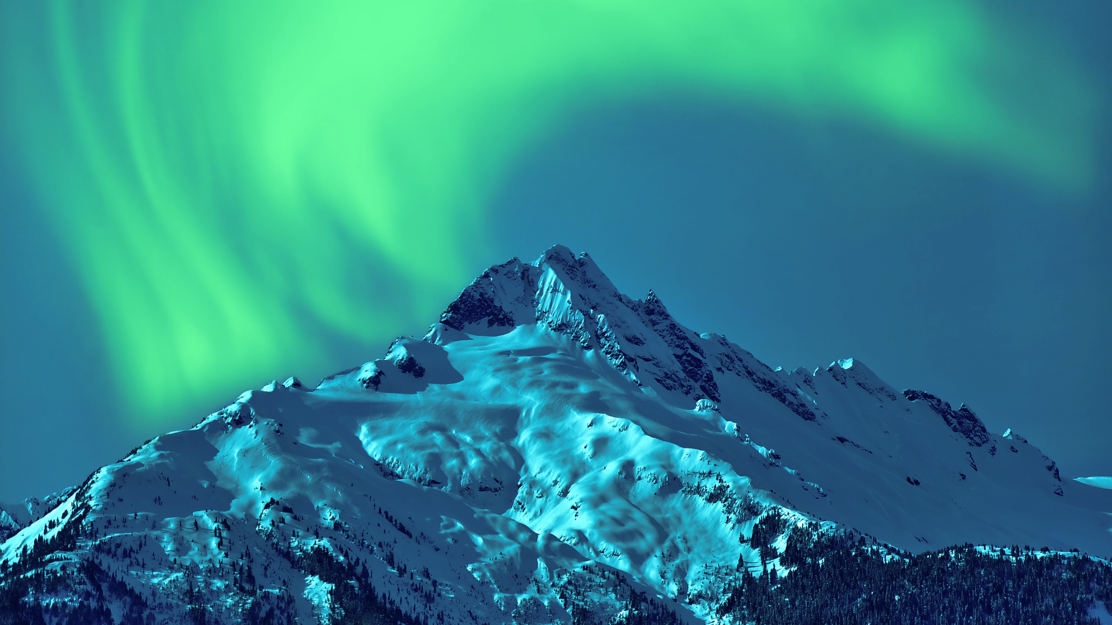 Aurora Borealis And Mountain Wallpapers