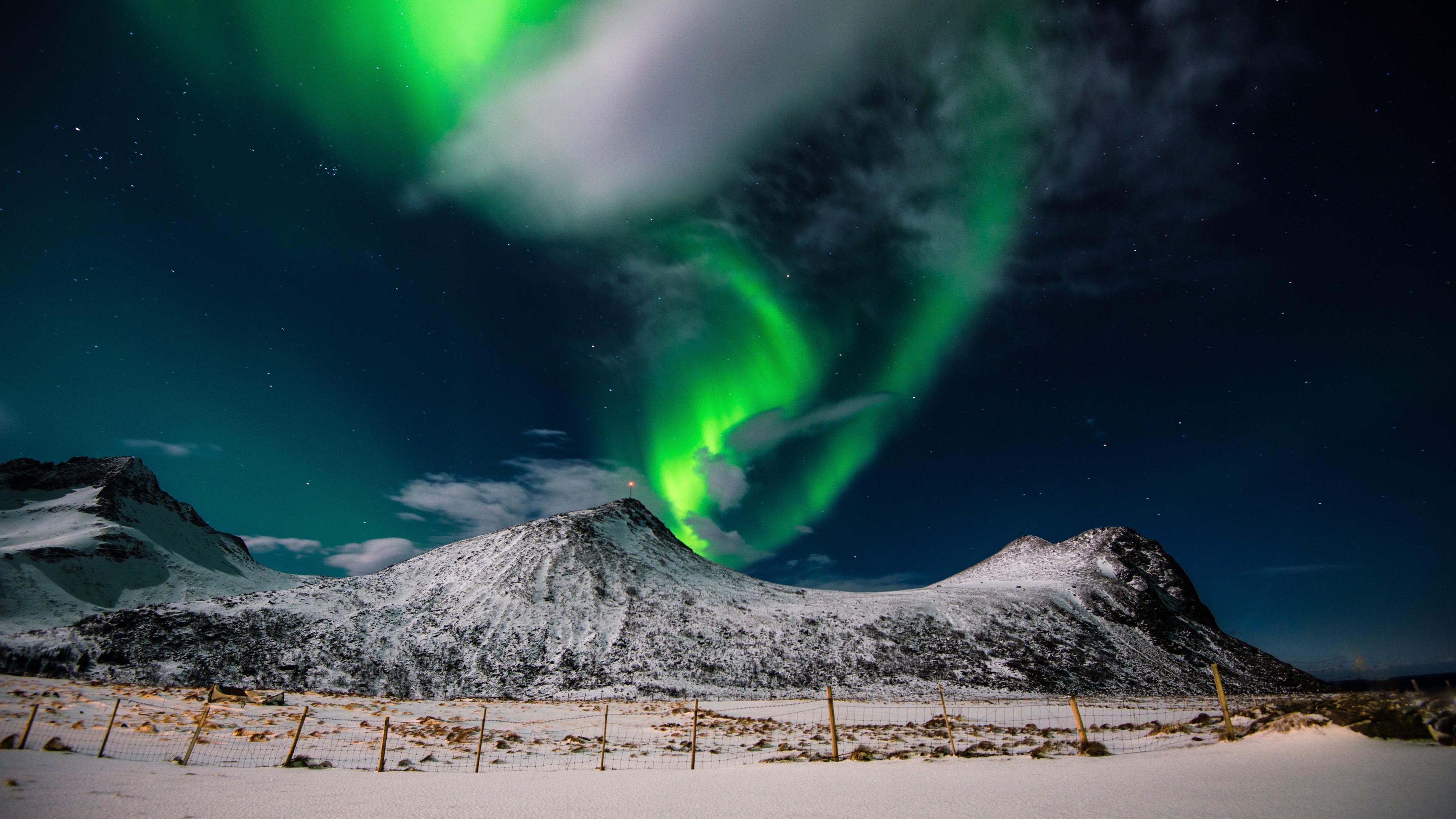 Aurora Borealis At Winter Wallpapers