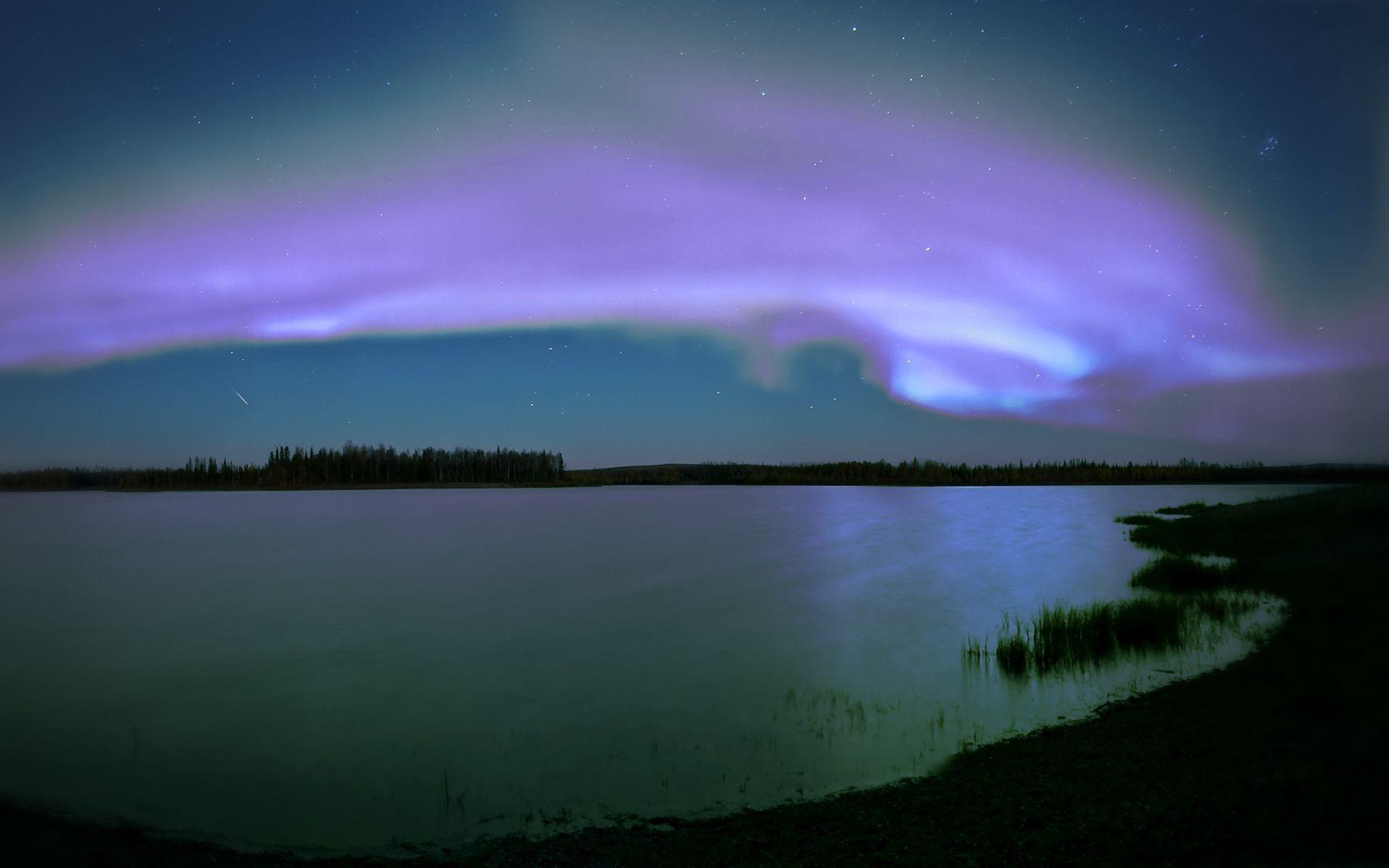 Aurora Borealis Hd Night Reflection Wallpapers