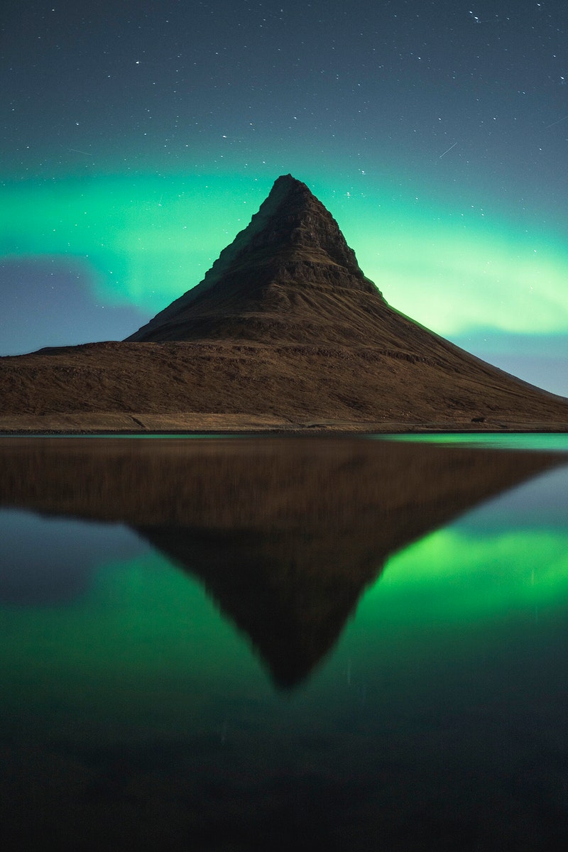 Aurora Borealis Kirkjufell Iceland Wallpapers