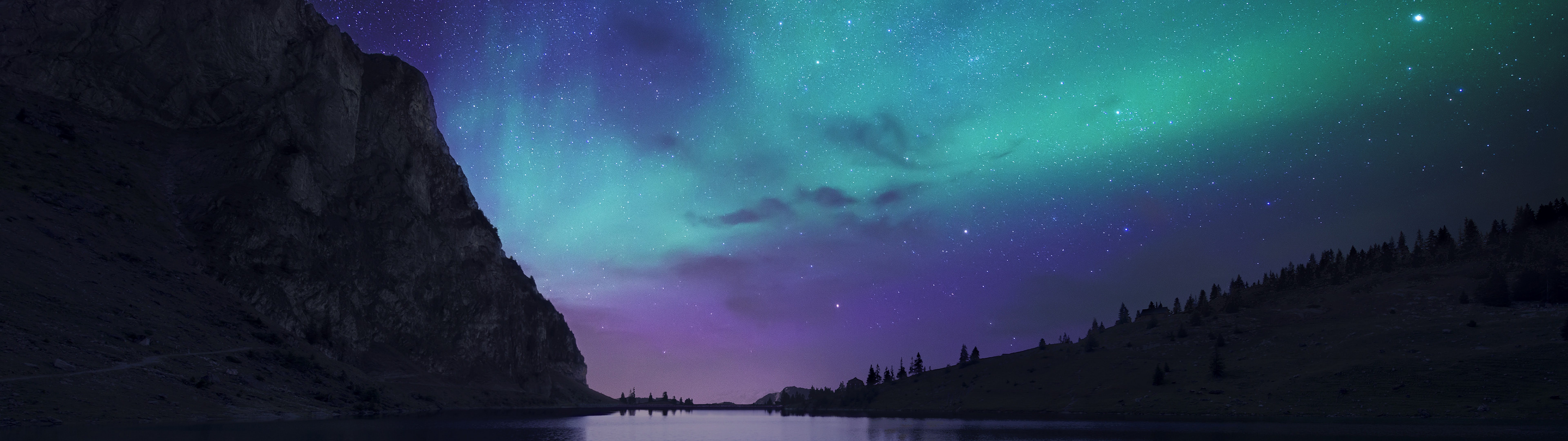 Aurora Borealis Reflection Over River Wallpapers