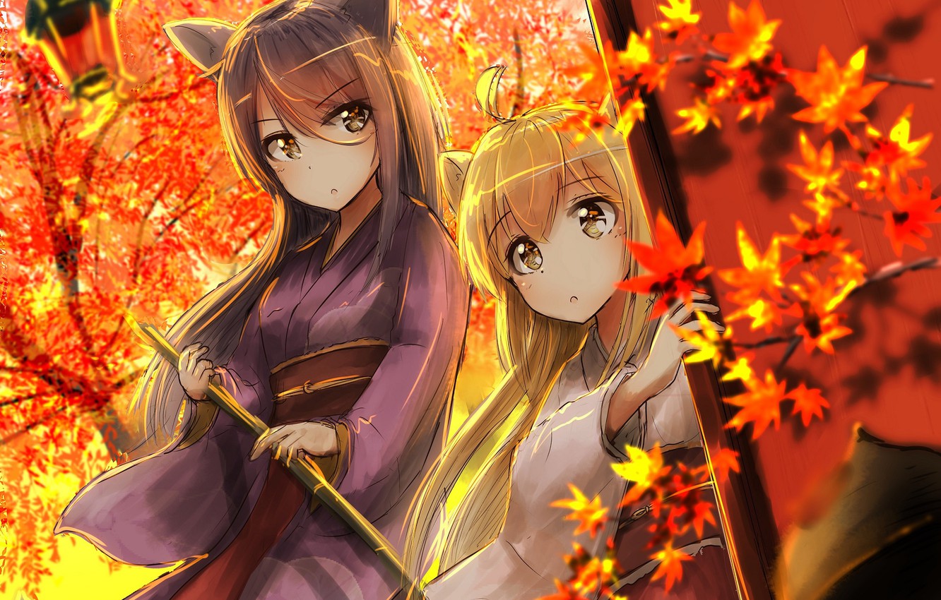 Autumn Anime Girl Wallpapers