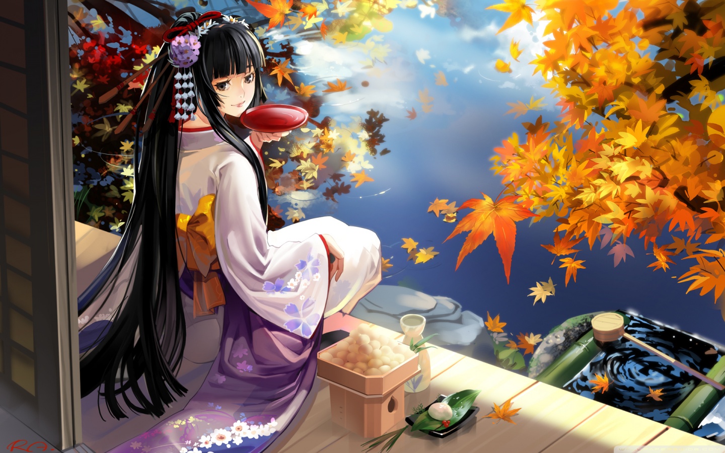 Autumn Anime Girl Wallpapers