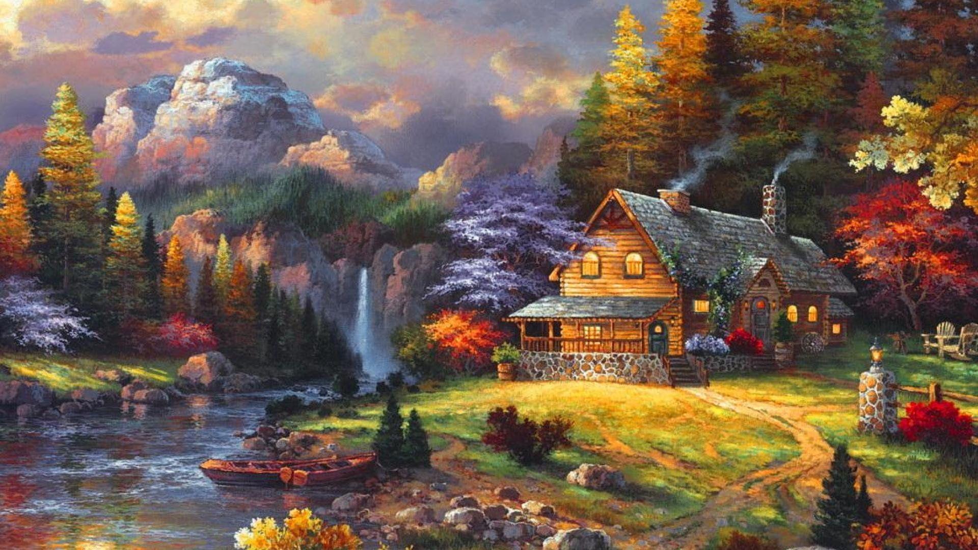 Autumn Cabin Wallpapers