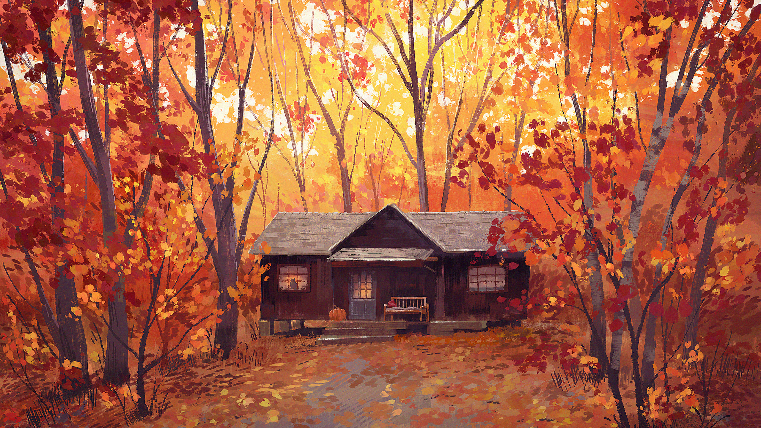 Autumn Cabin Wallpapers