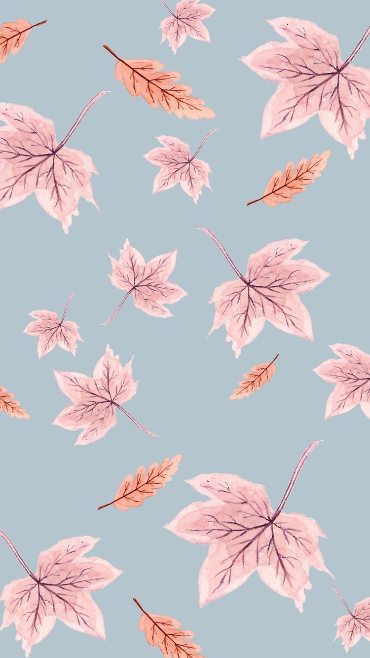 Autumn Leaves Pink Colour Wallpapers