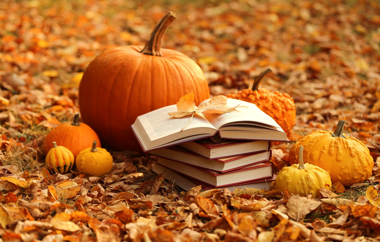 Autumn Leaves With Pumpkins Wallpapers