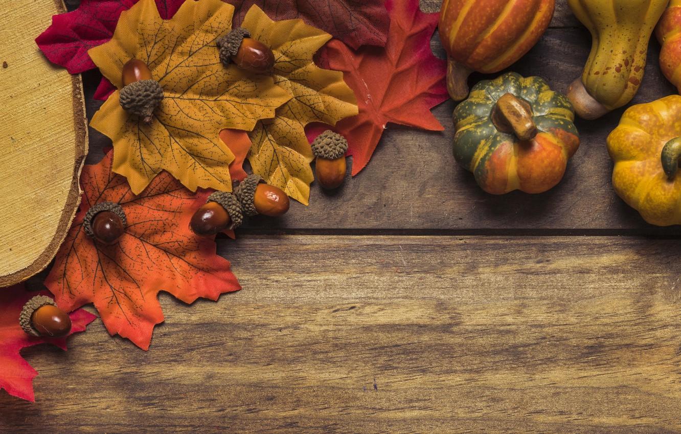 Autumn Leaves With Pumpkins Wallpapers