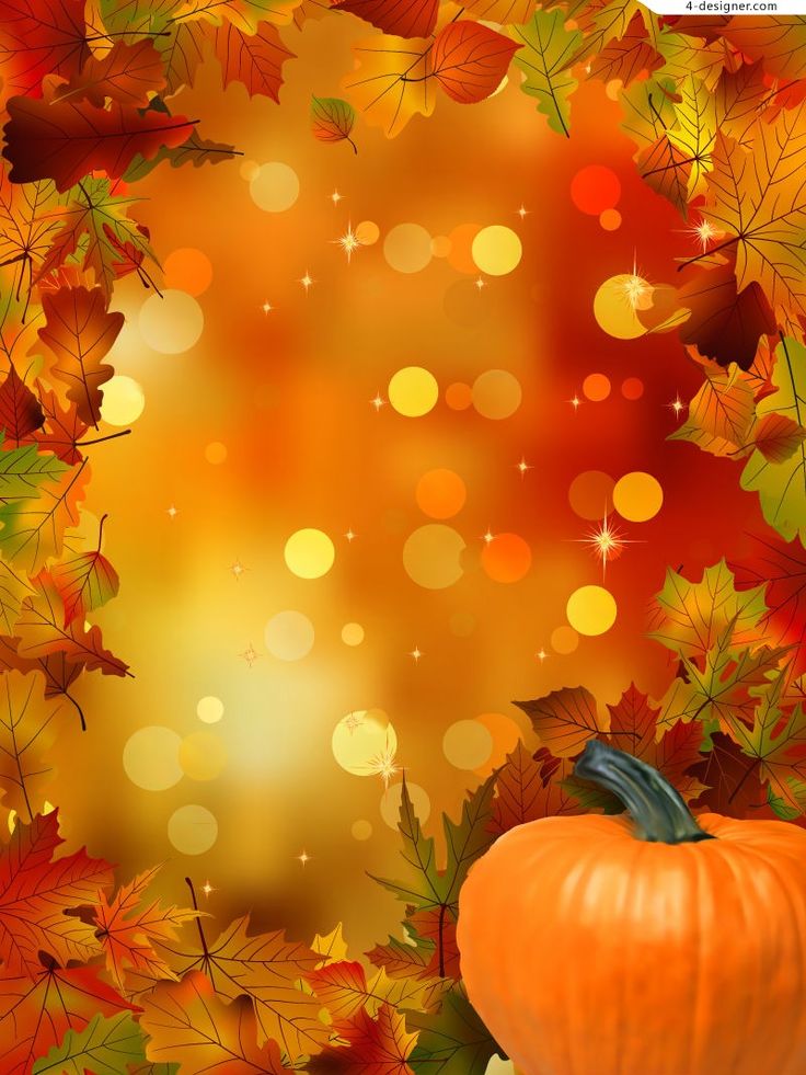 Autumn Leaves With Pumpkins Wallpapers