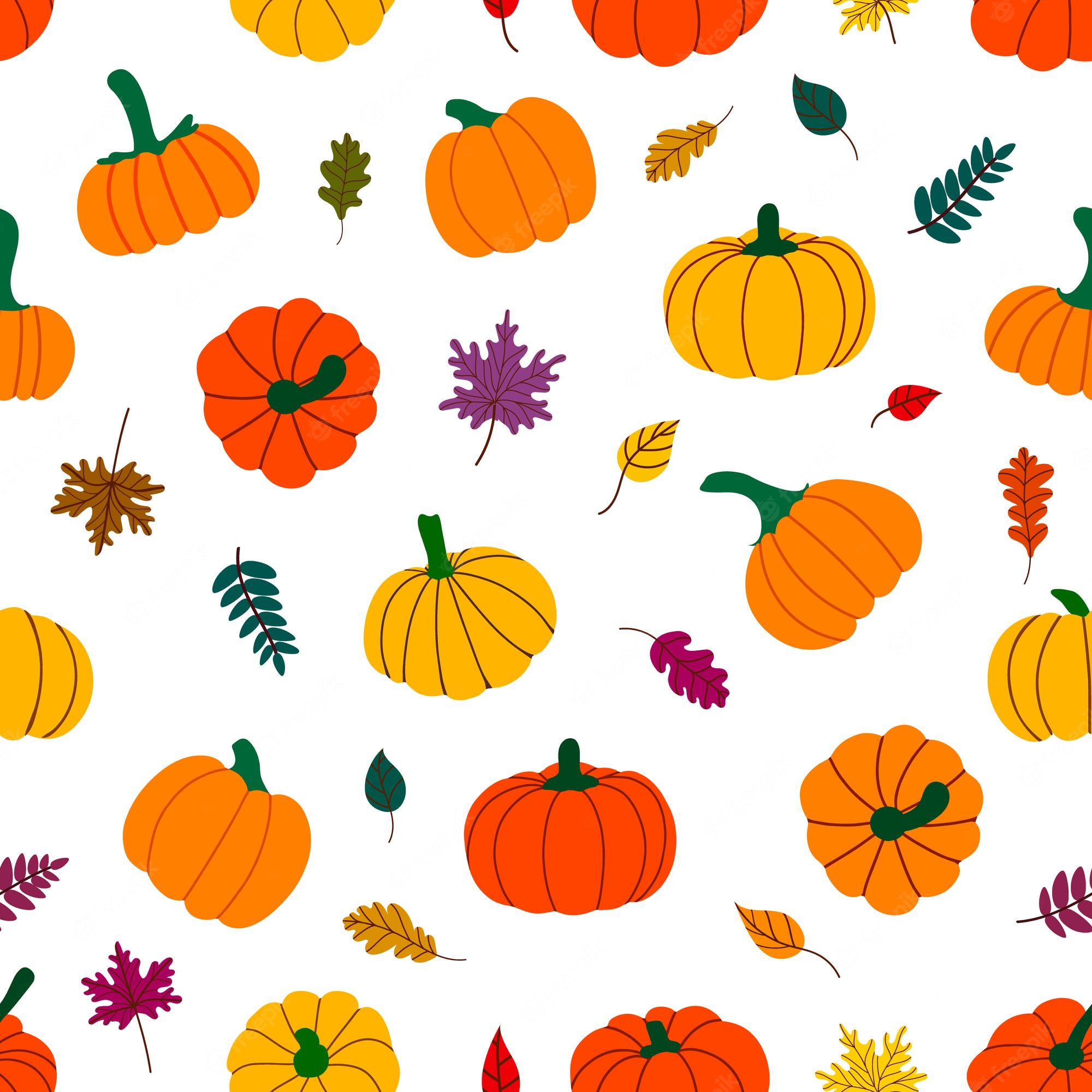 Autumn Leaves With Pumpkins Wallpapers