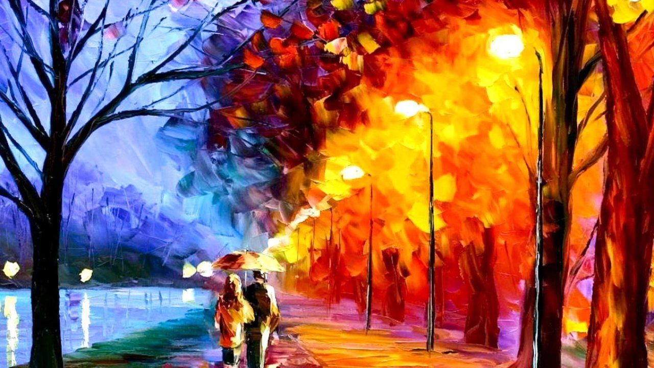 Autumn Season In Painting Wallpapers