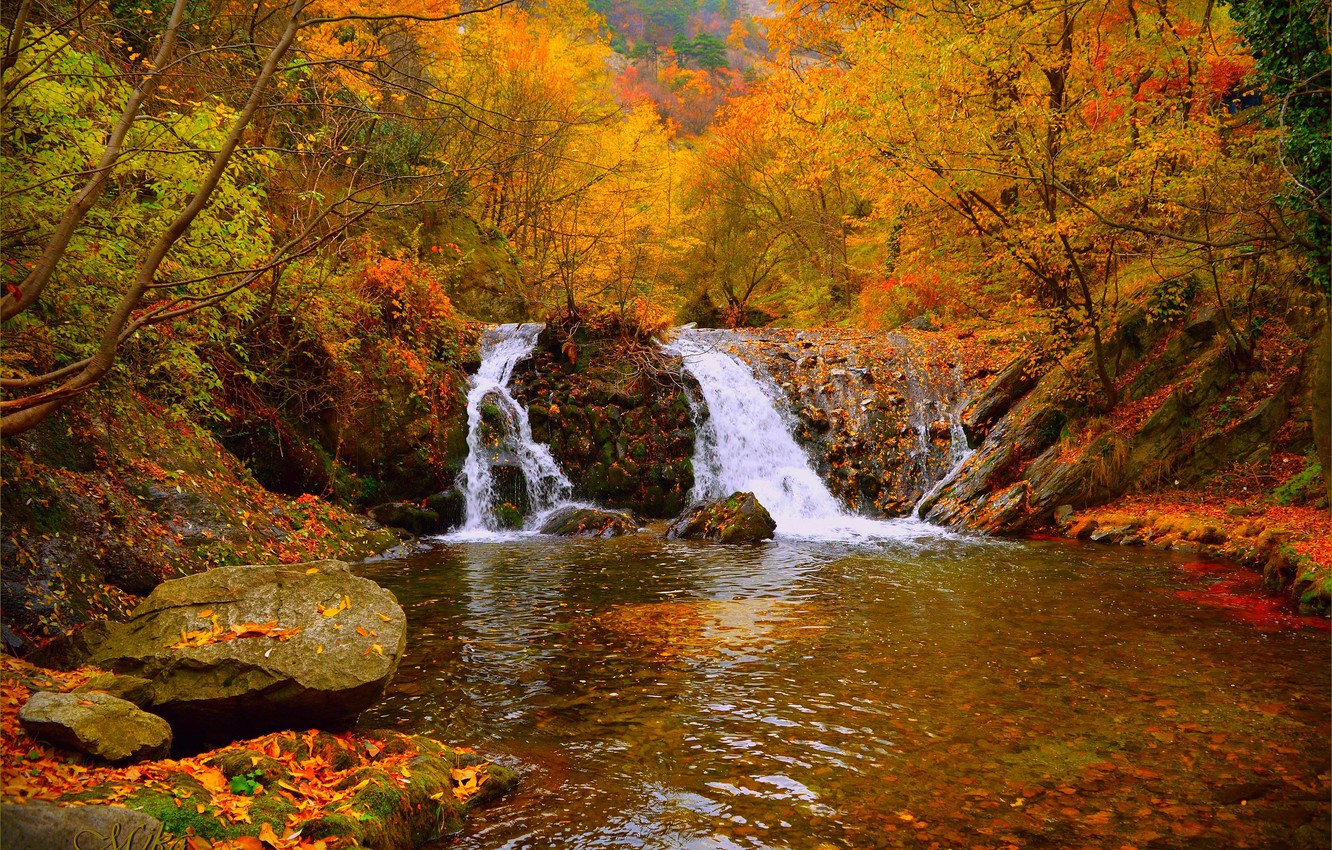 Autumn Waterfall Wallpapers