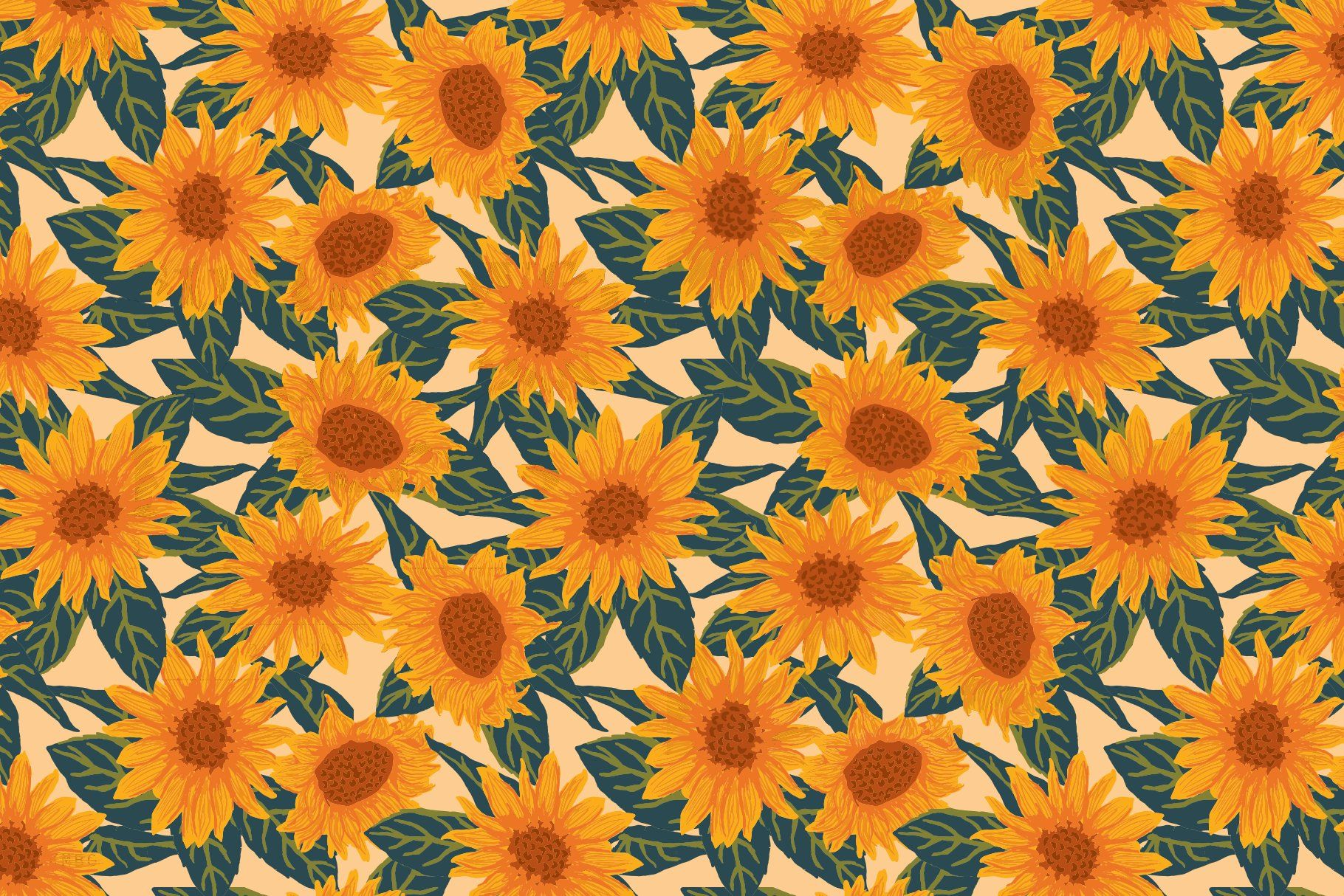 Autumn With Sunflowers Wallpapers