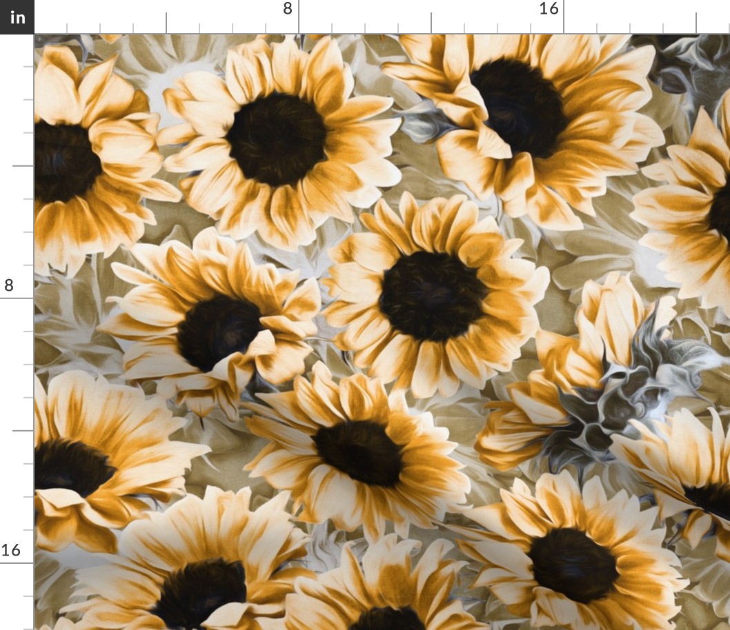 Autumn With Sunflowers Wallpapers