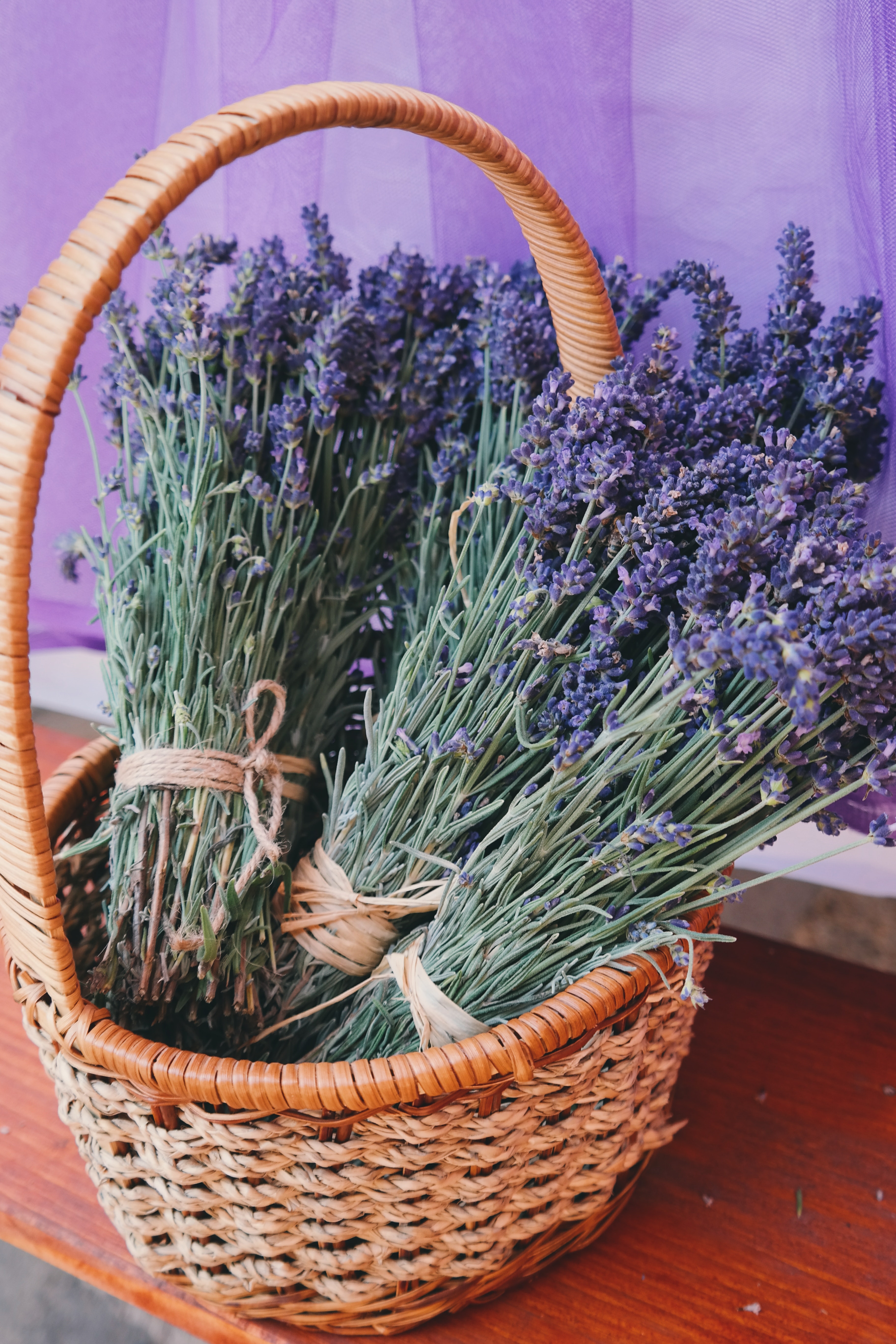 Basket Of Lavender Purple Flower Wallpapers