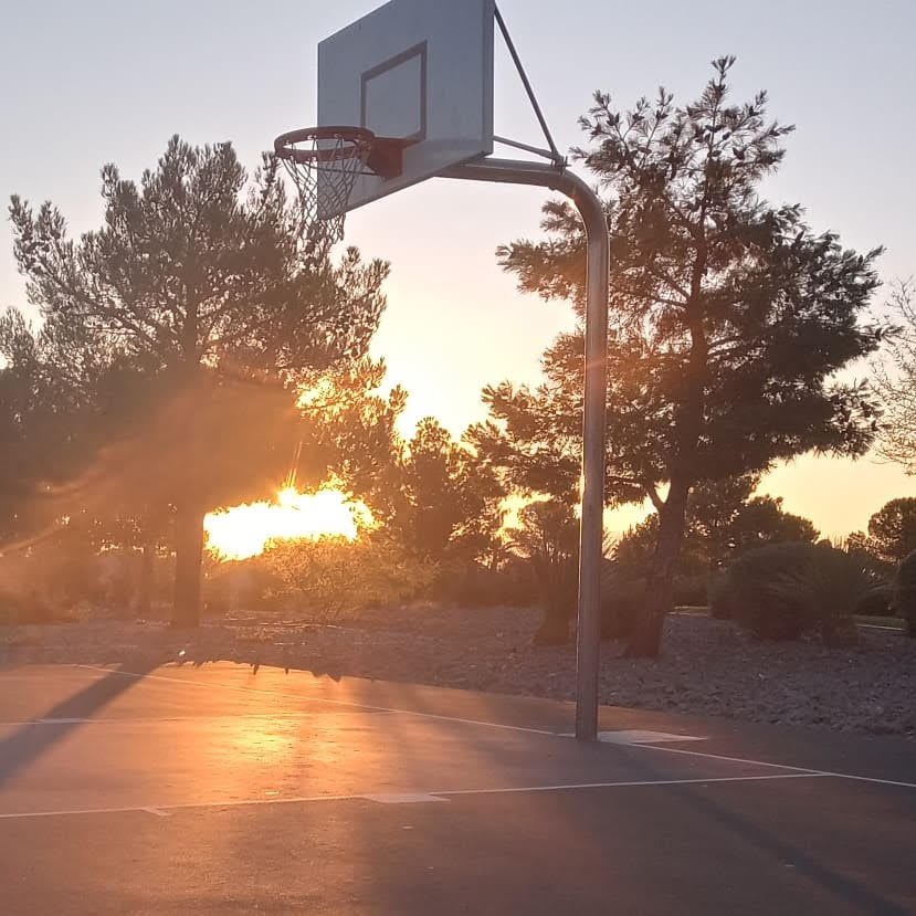 Basketball Court Sunset Wallpapers