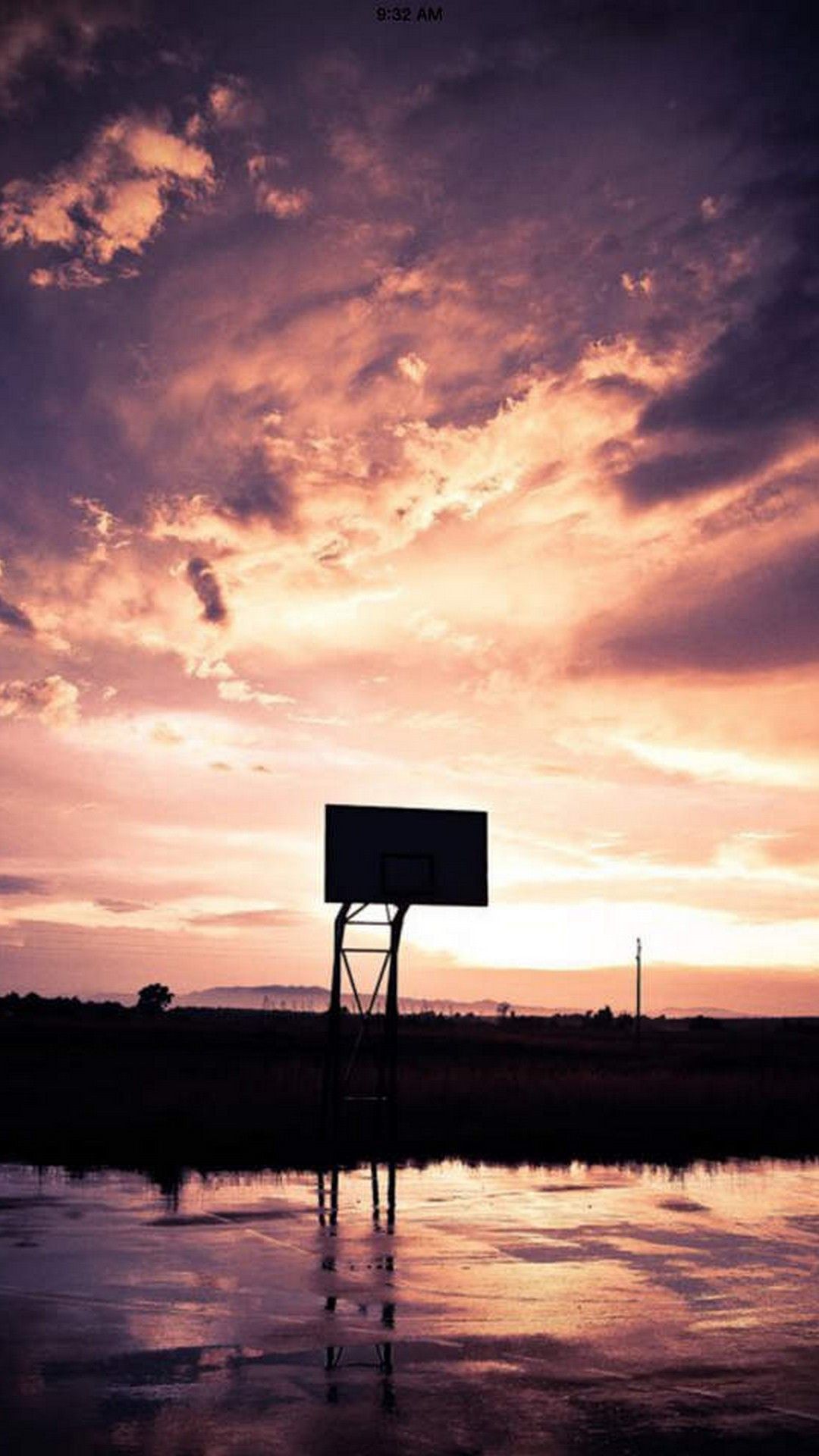 Basketball Court Sunset Wallpapers