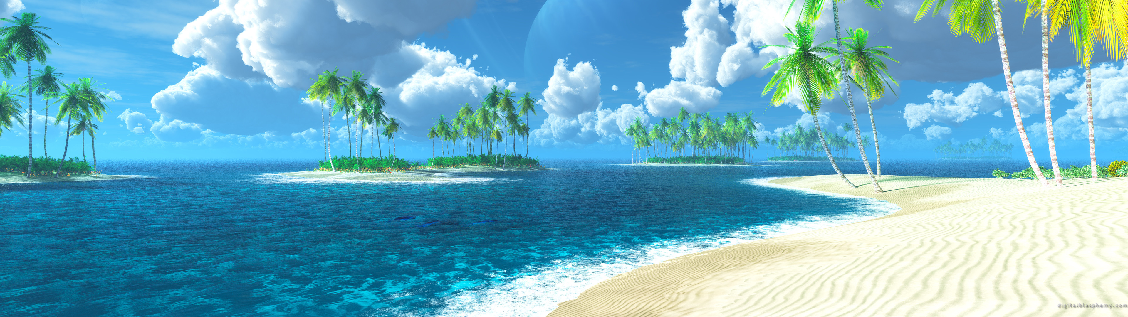 Beach 5760X1080 Wallpapers