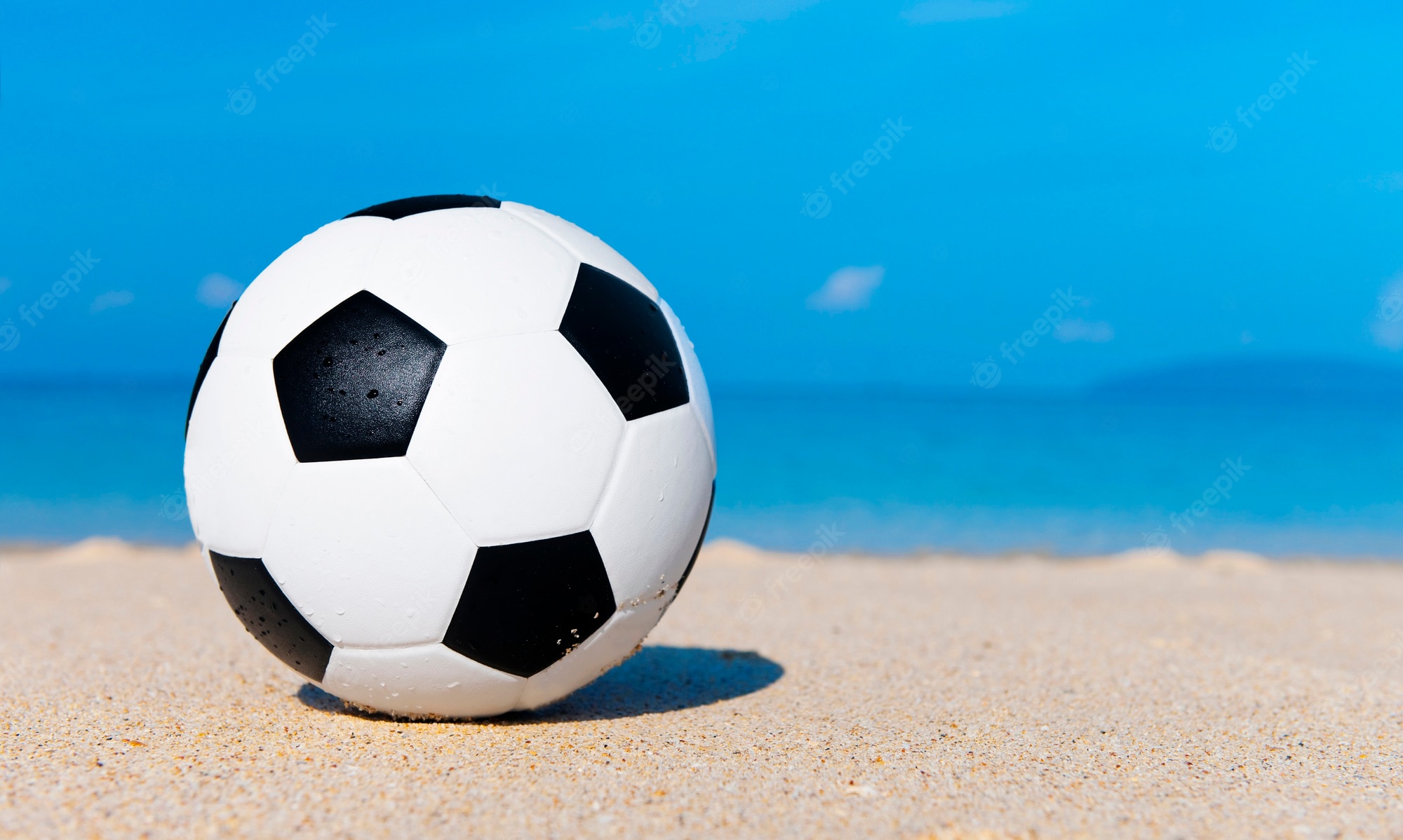 Beach At A Soccer Ball Wallpapers