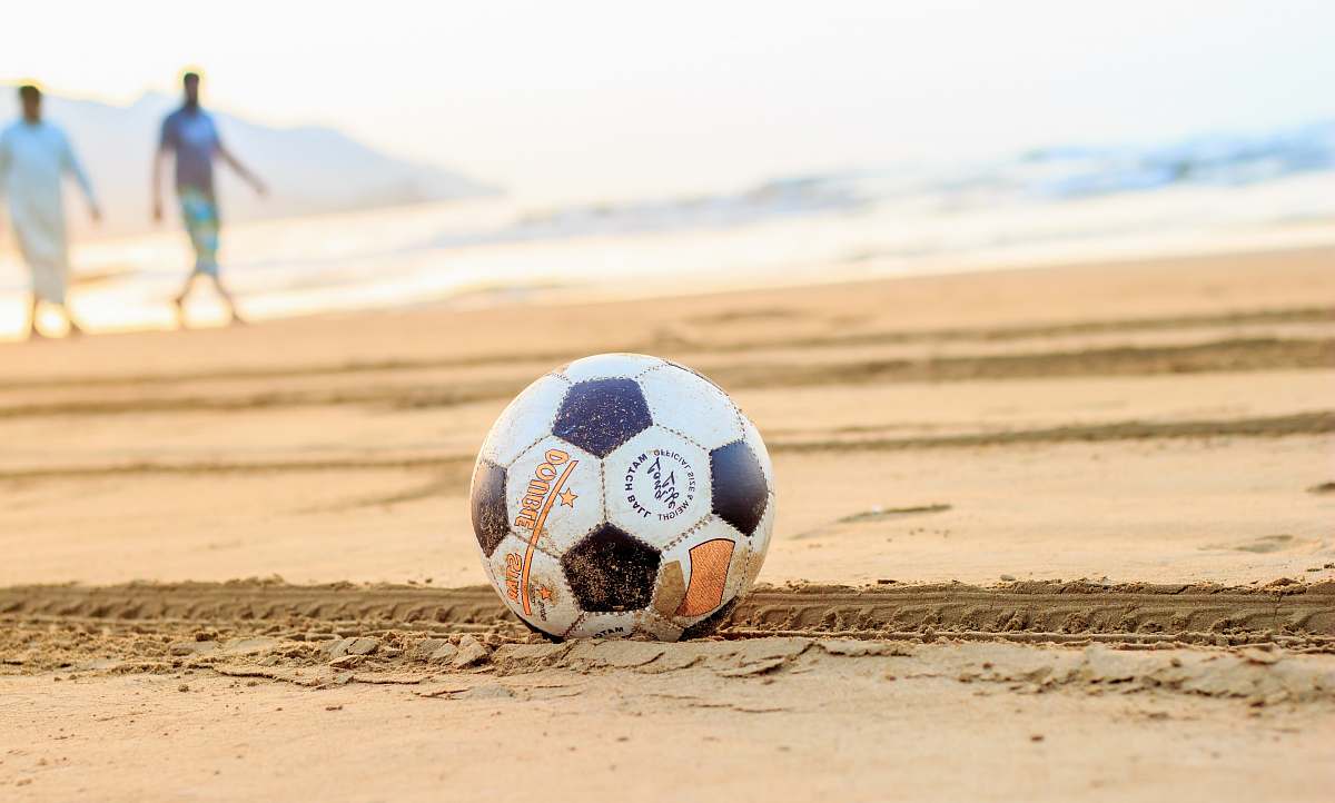 Beach At A Soccer Ball Wallpapers