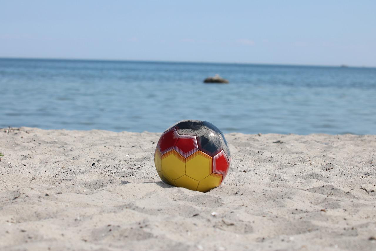 Beach At A Soccer Ball Wallpapers