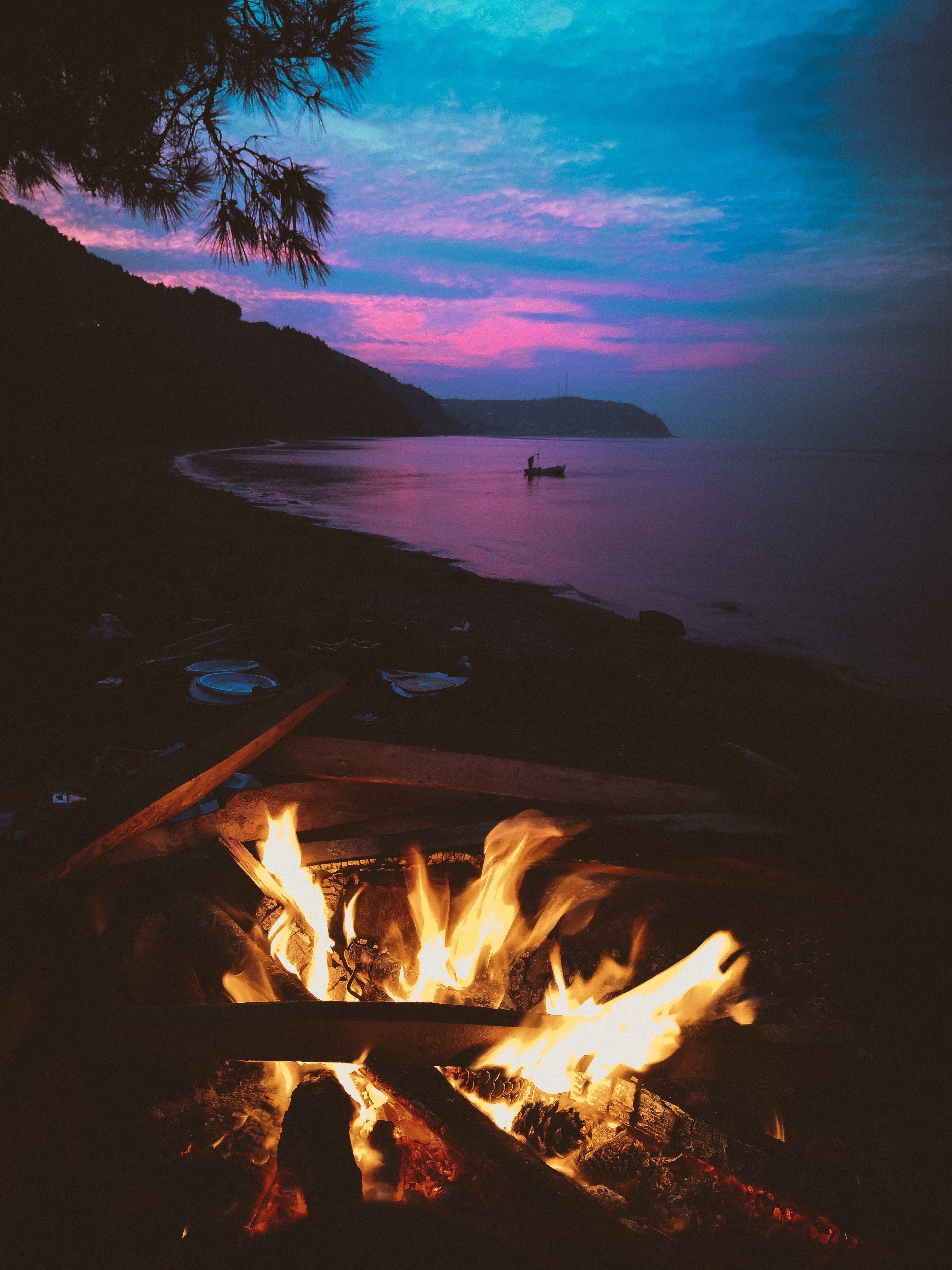 Beach Bonfire Wallpapers