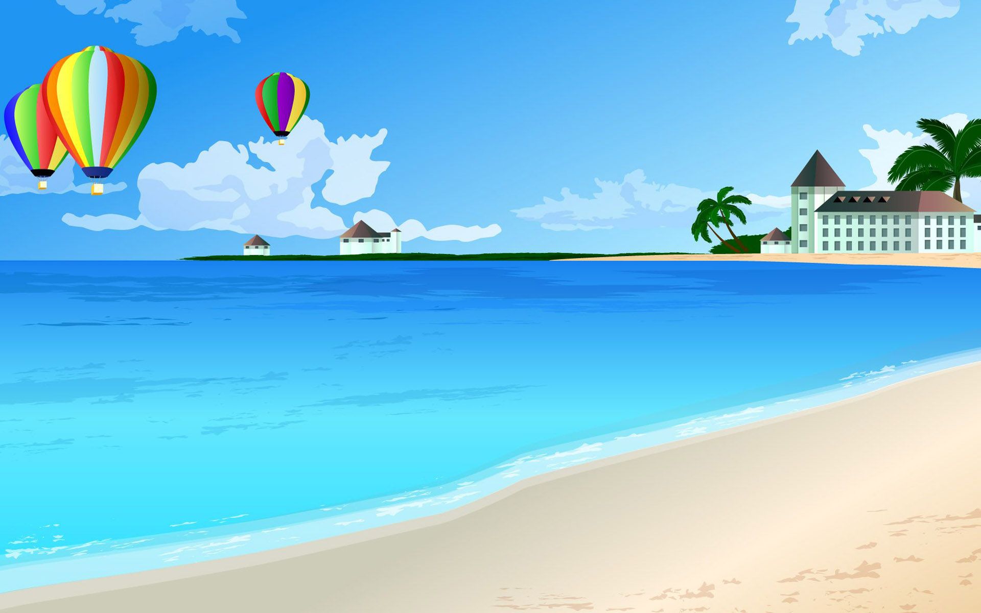 Beach Cartoon Wallpapers