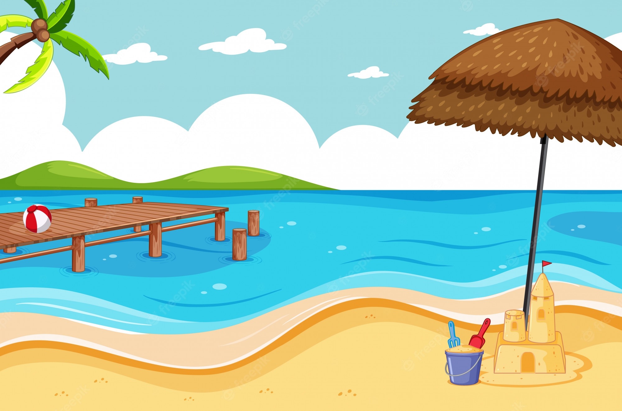 Beach Cartoon Wallpapers