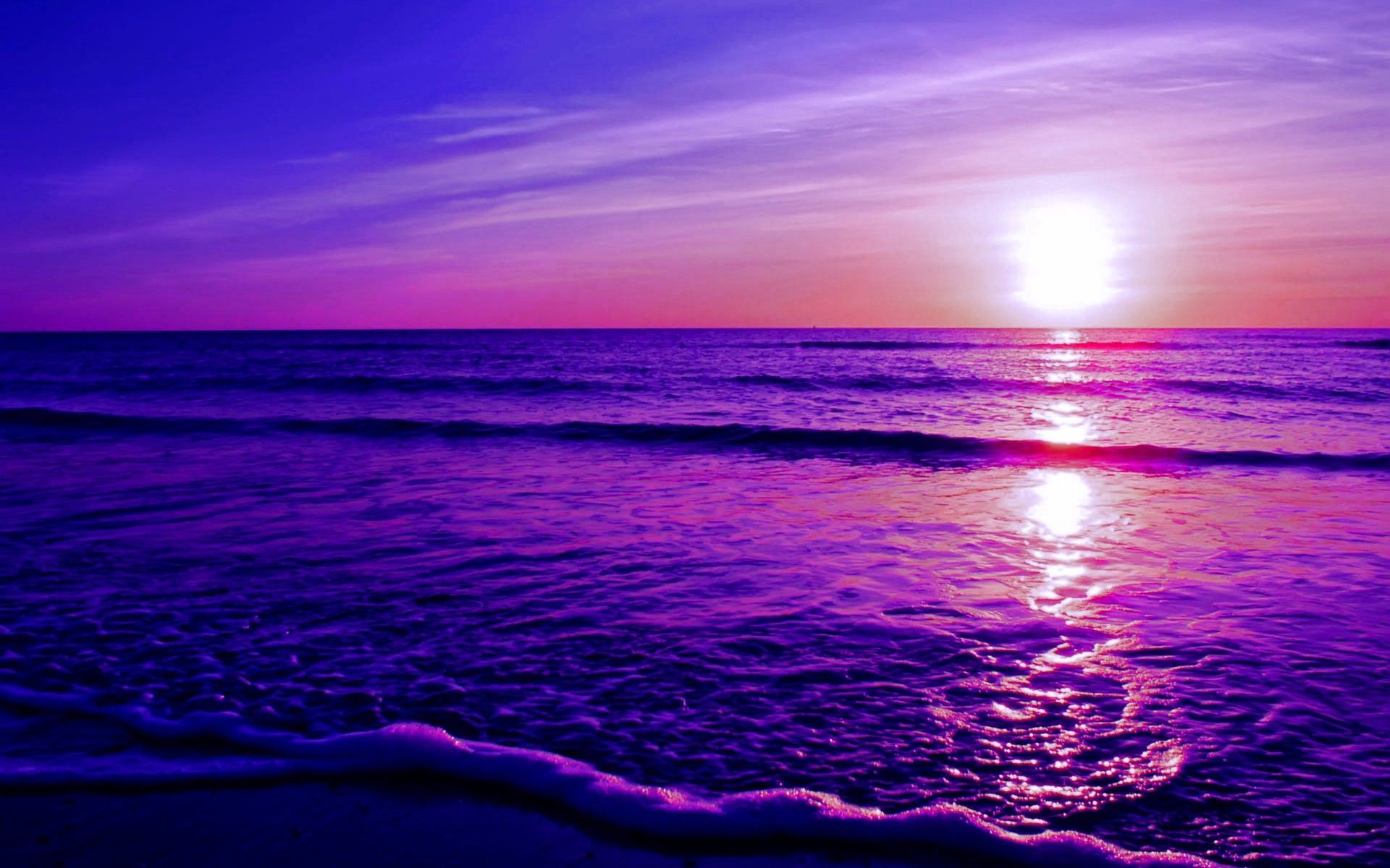 Beach Cloud Earth Horizon Ocean Purple Sea Wallpapers