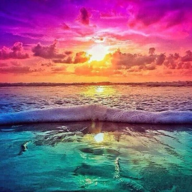 Beach Sunset Rainbow Wallpapers