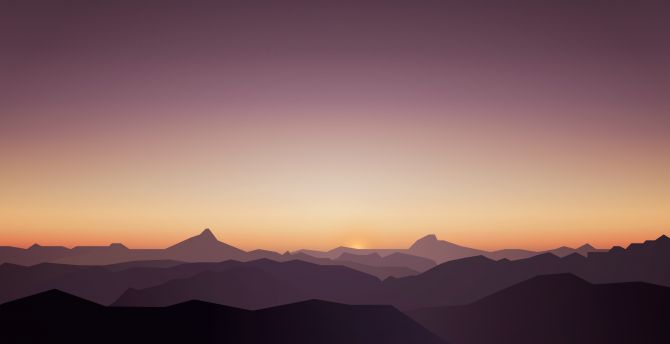 Beautiful 4K Mountain In Sunset Wallpapers