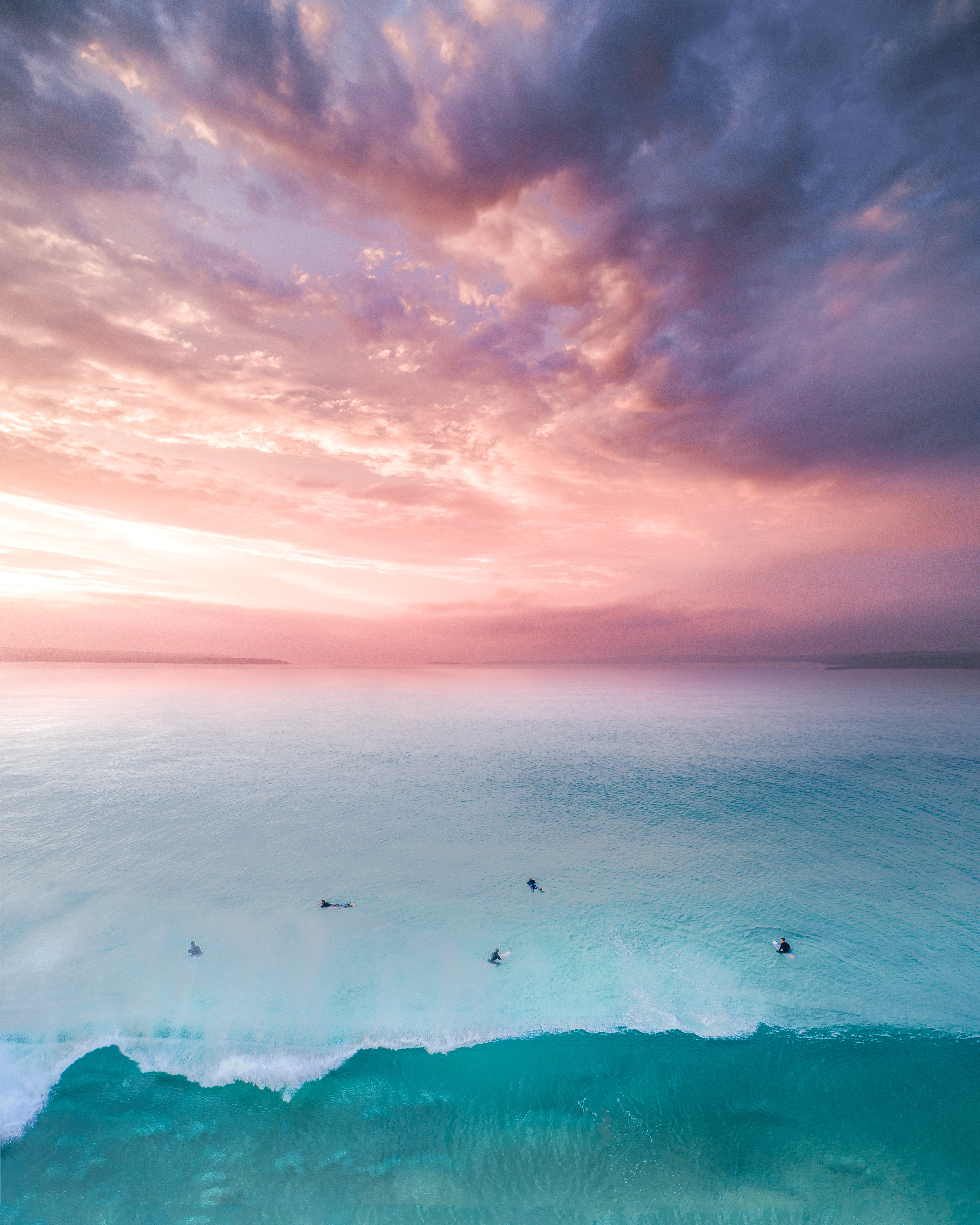 Beautiful Beach Sunset Under Blue Cloudy Sky Wallpapers