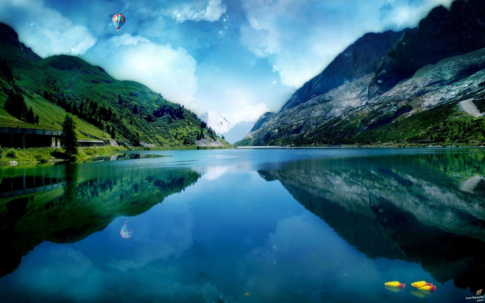 Beautiful Lakeside Mountains Wallpapers