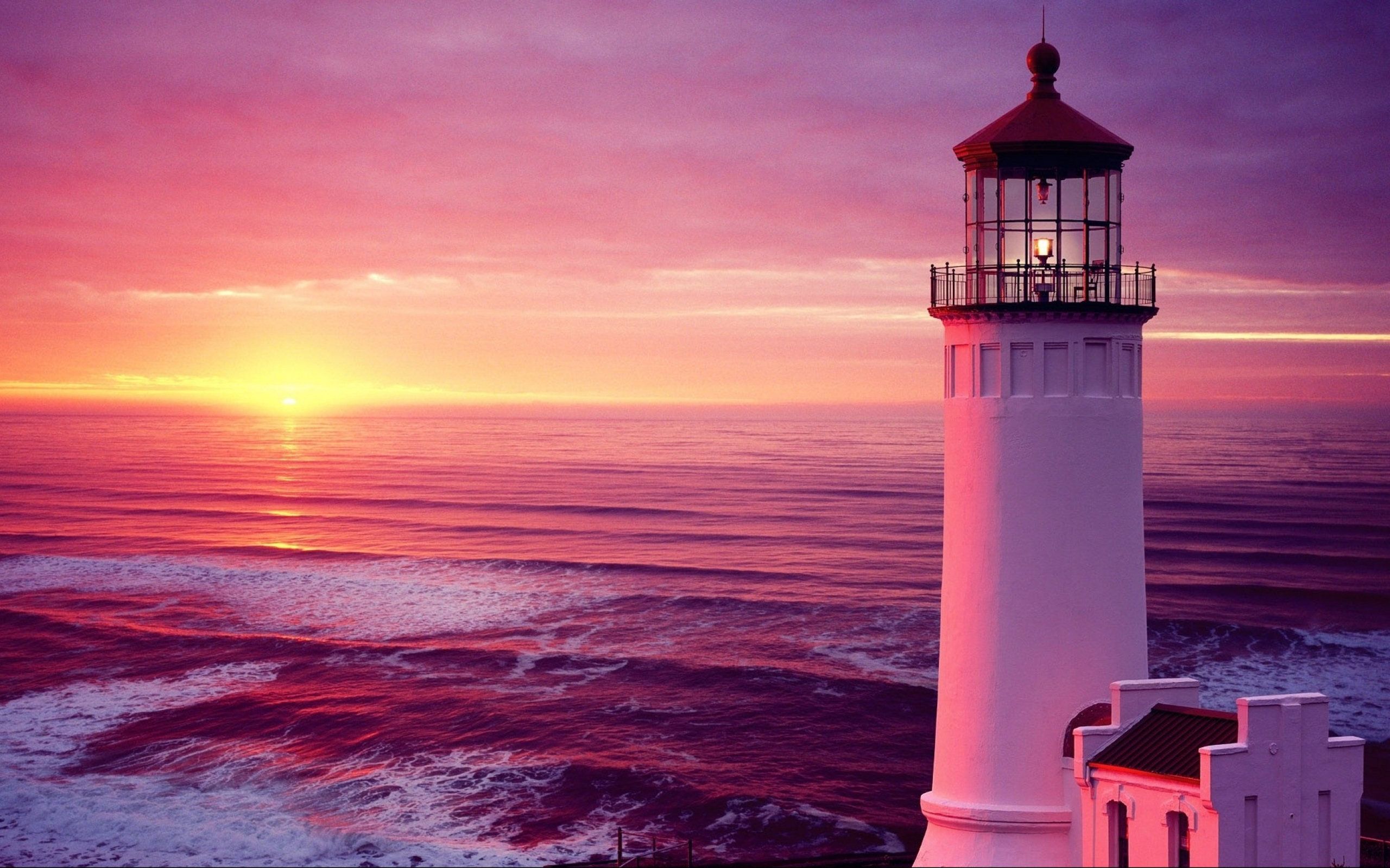 Beautiful Lighthouse With Rock Bridge Wallpapers