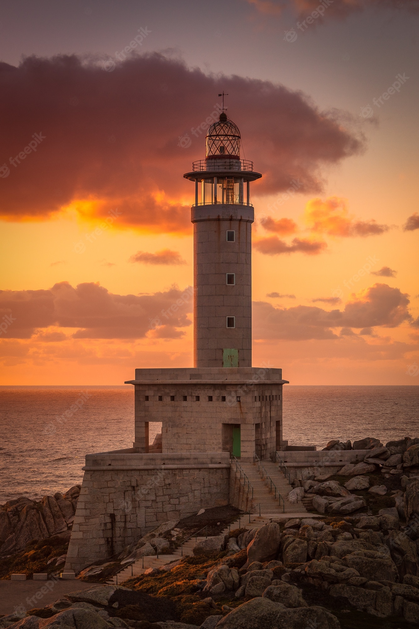 Beautiful Lighthouse With Rock Bridge Wallpapers