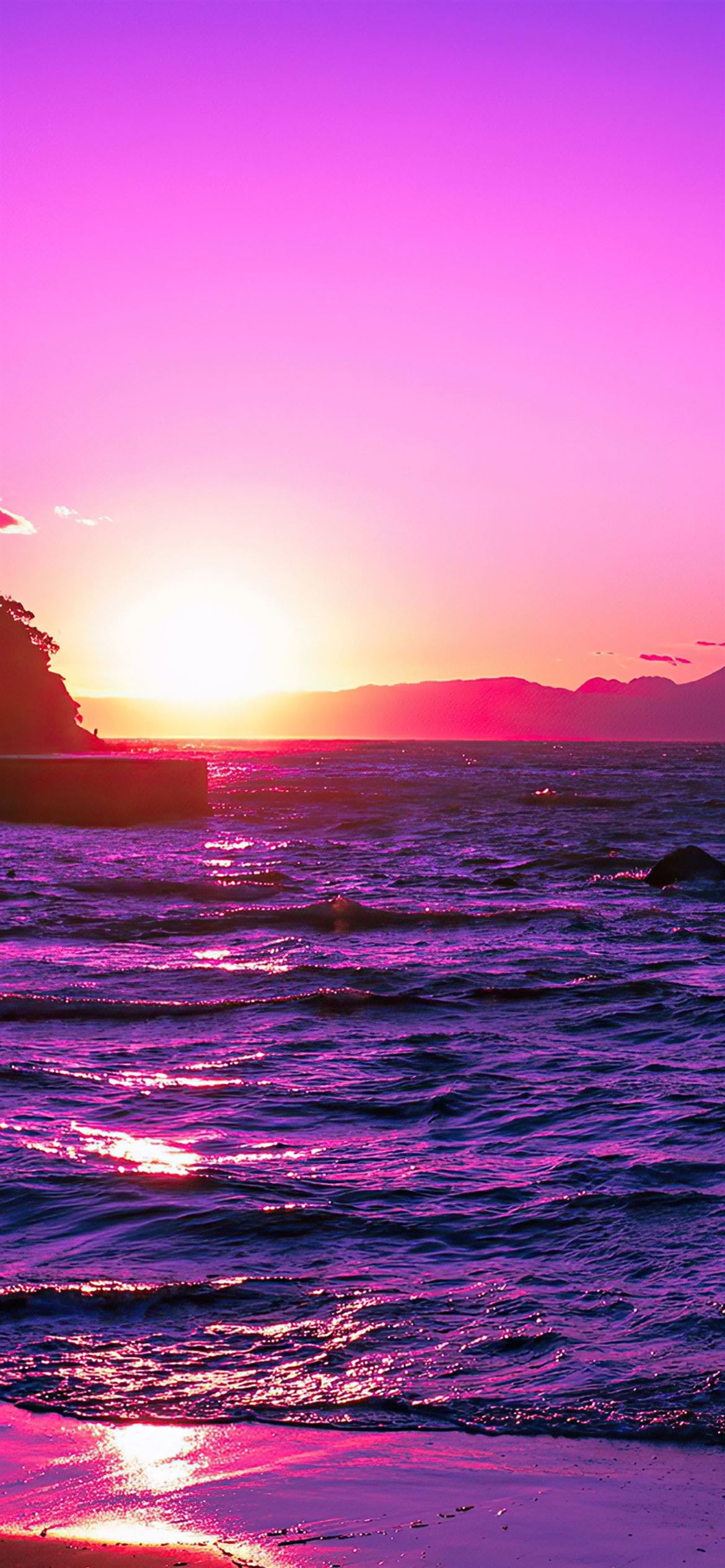 Beautiful Pink Sunset Evening Wallpapers