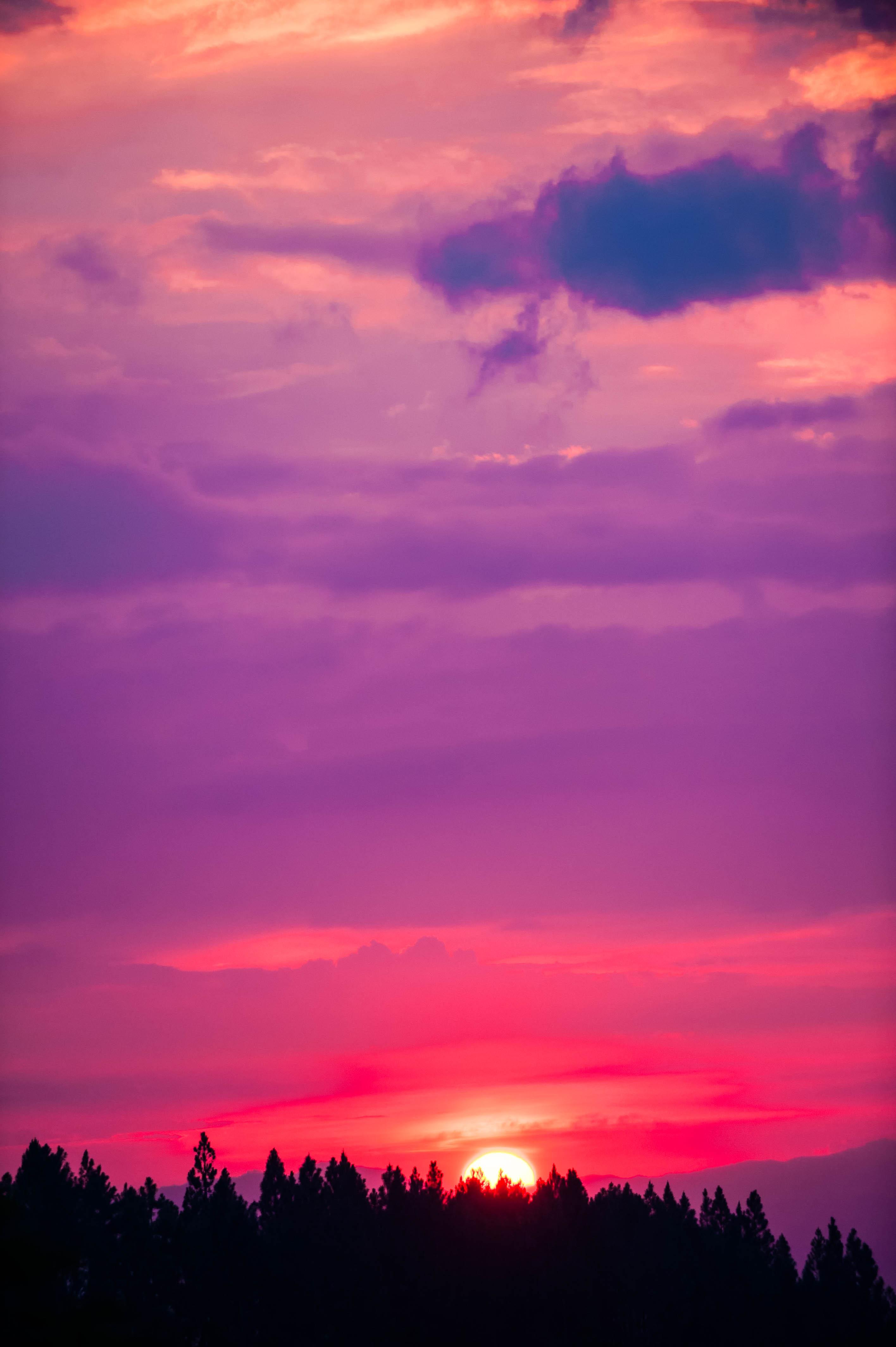 Beautiful Pink Sunset Evening Wallpapers