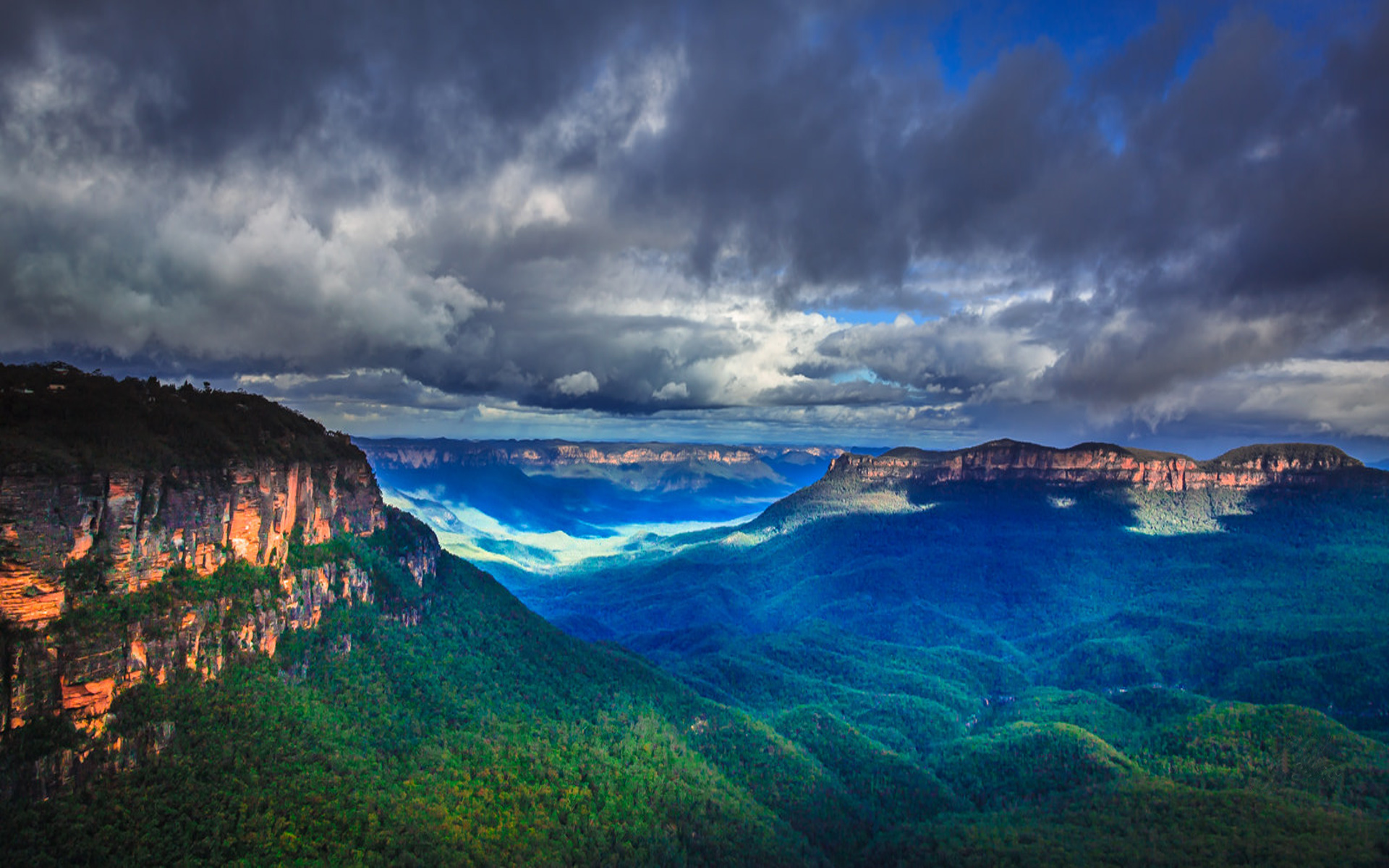 Blue Mountains And Clouds Wallpapers