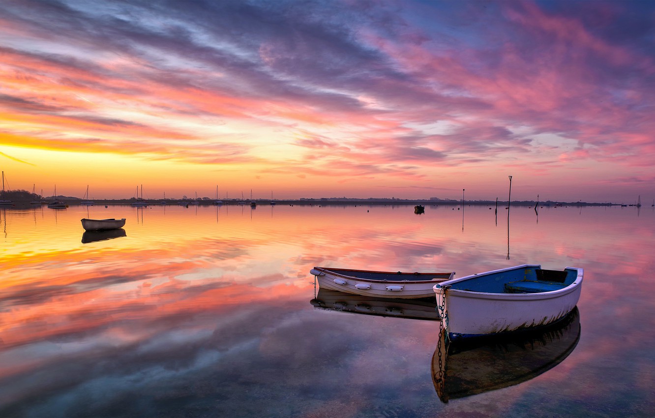 Boating And Sunset Wallpapers